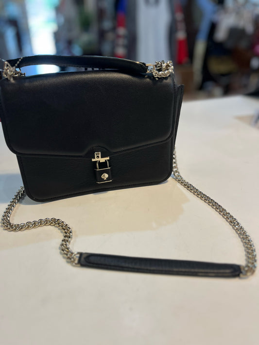 Kate Spade Black "Locket" Flap Shoulder Bag