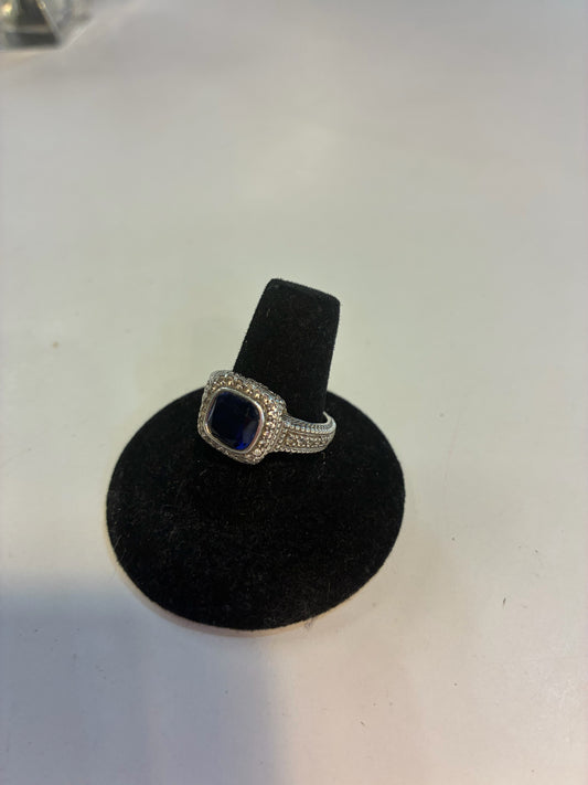 Judith Ripka Sterling Silver & Sapphire Statement Ring