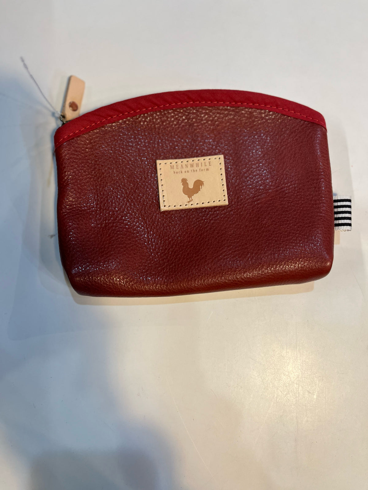 meanwhile back on the farm red leather pouch