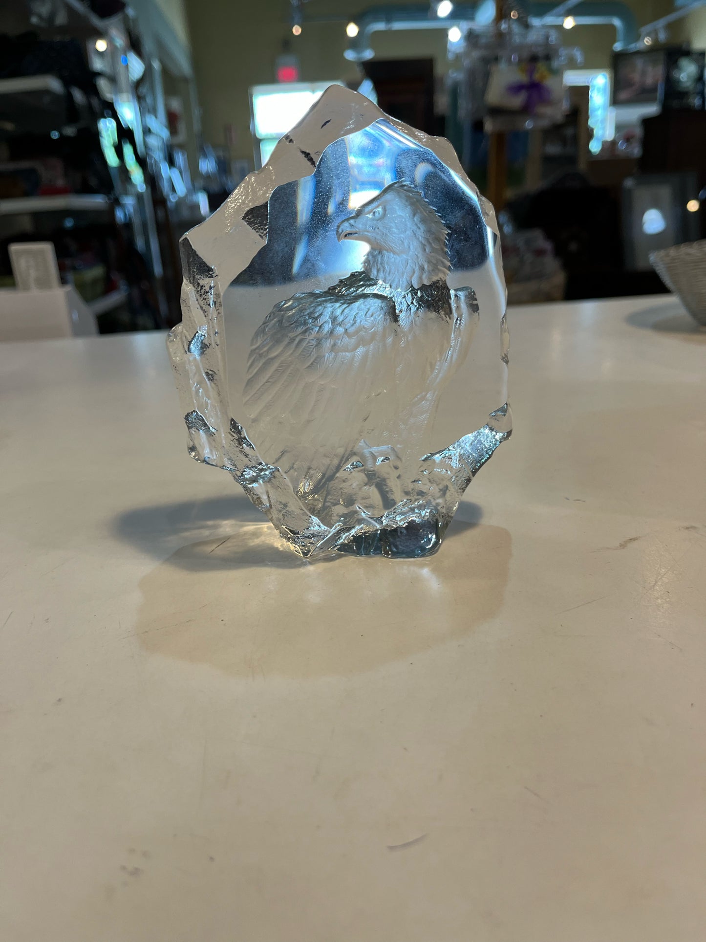 Mats Jonasson Sweden "Bald Eagle" Paperweight