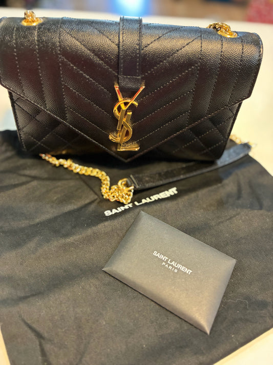 Saint Laurent Small Envelope Triquilt YSL Crossbody Leather PICKUP ONLY