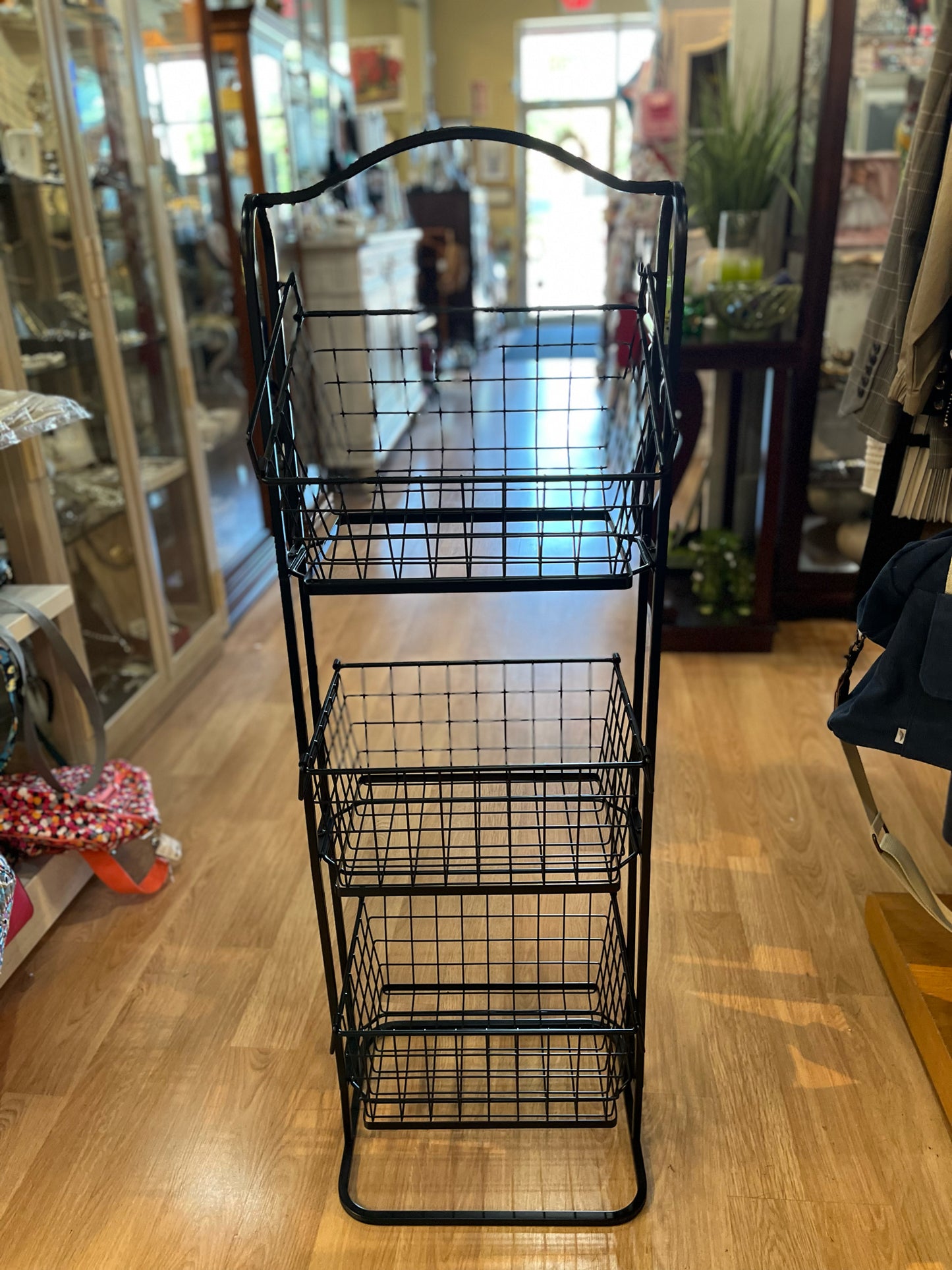 3 Metal Basket Standing Shelf