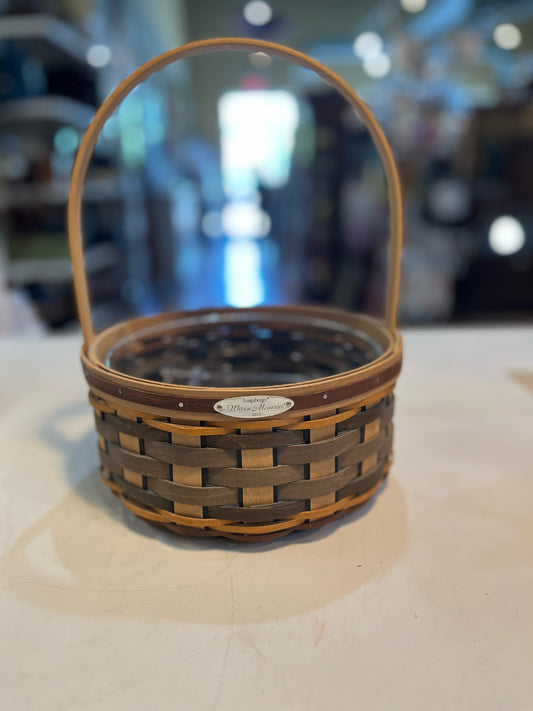 Round Handled Longaberger Basket, Woven Memories 2015