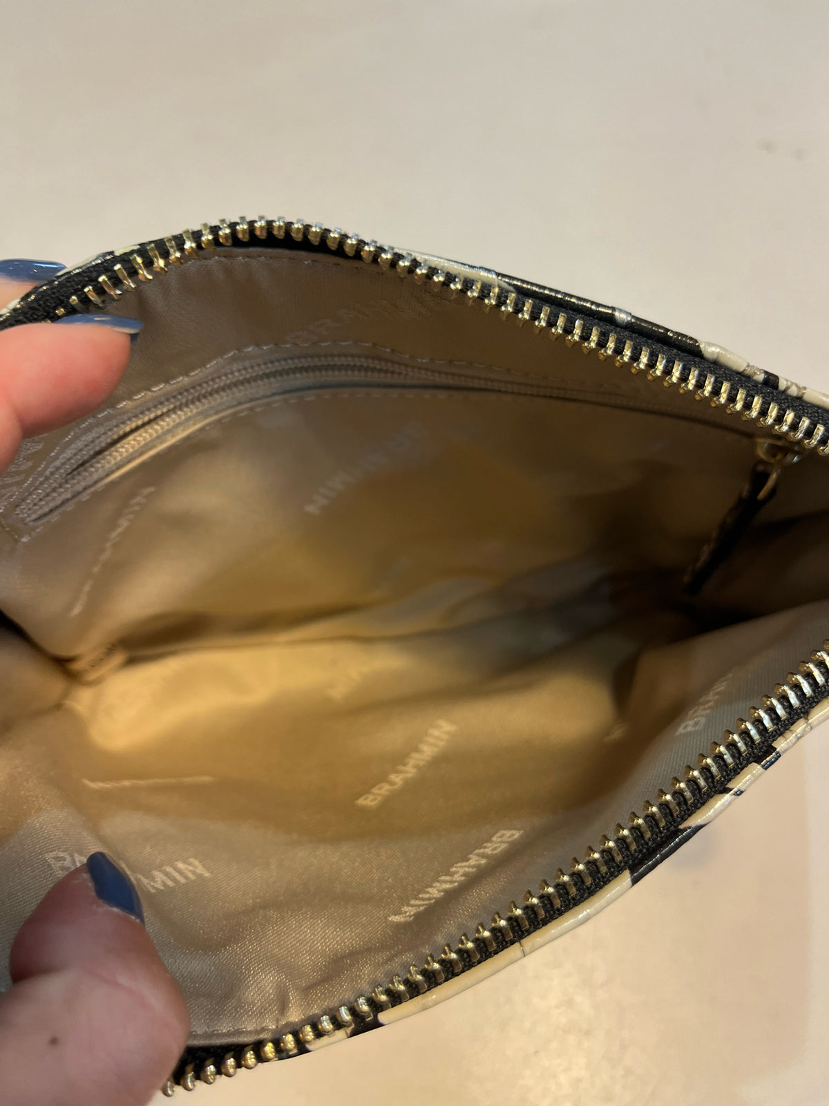 Brahmin Daisy Melbourne  Embossed Leather Wristlet