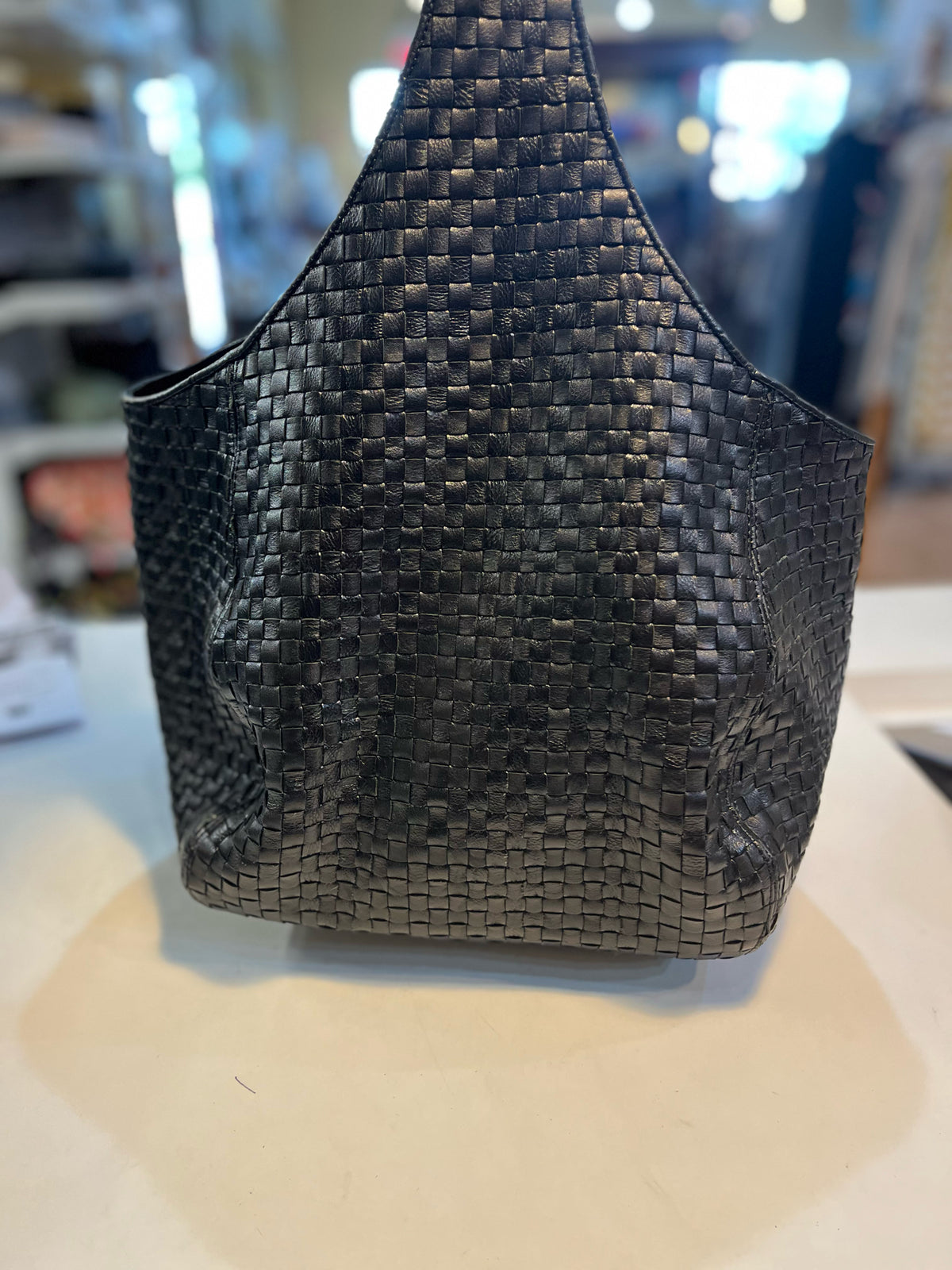 Clare V Black Woven Handbag