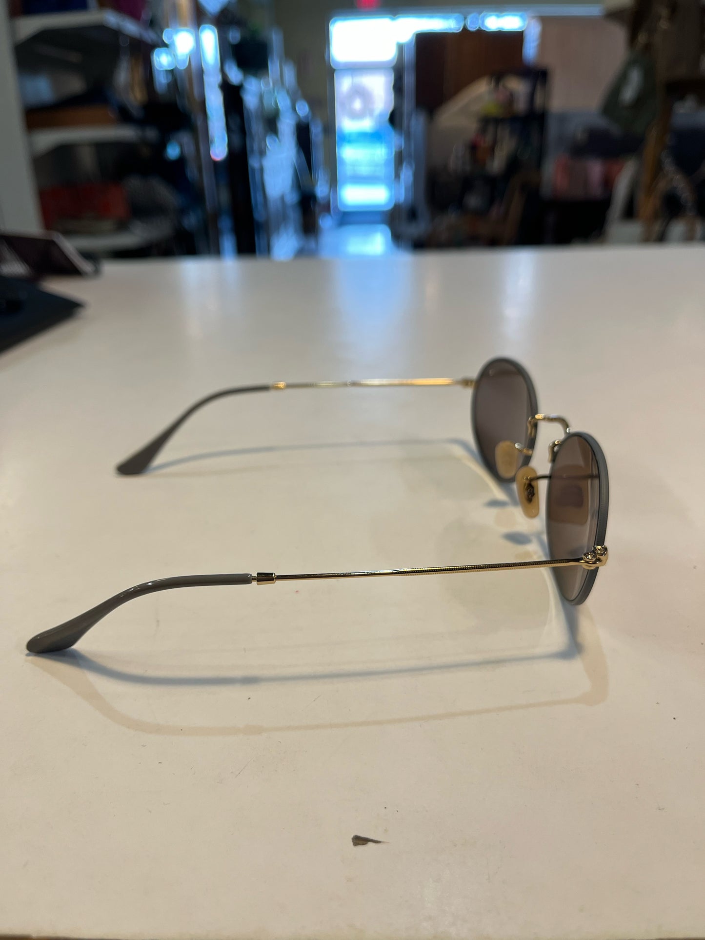 Ray Ban Gray Oval Sunglasses