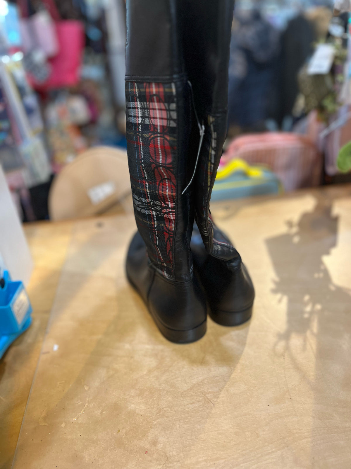 Coach Tartan Plaid "Chrissi" Boots