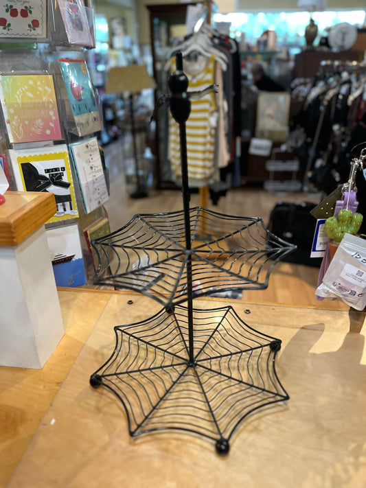 Black Spider Web Tier Tray