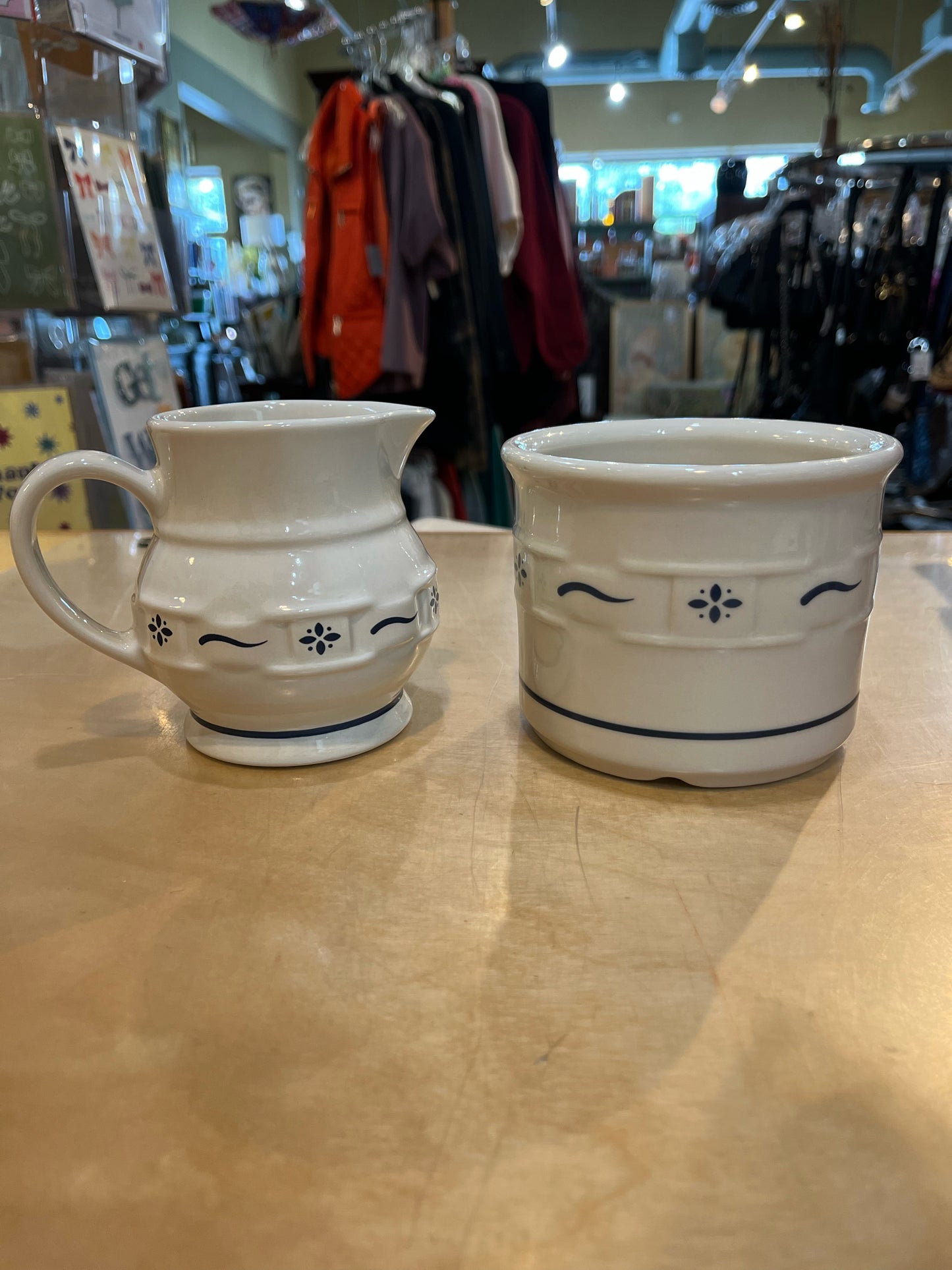 Longaberger Sugar & Creamer Set
