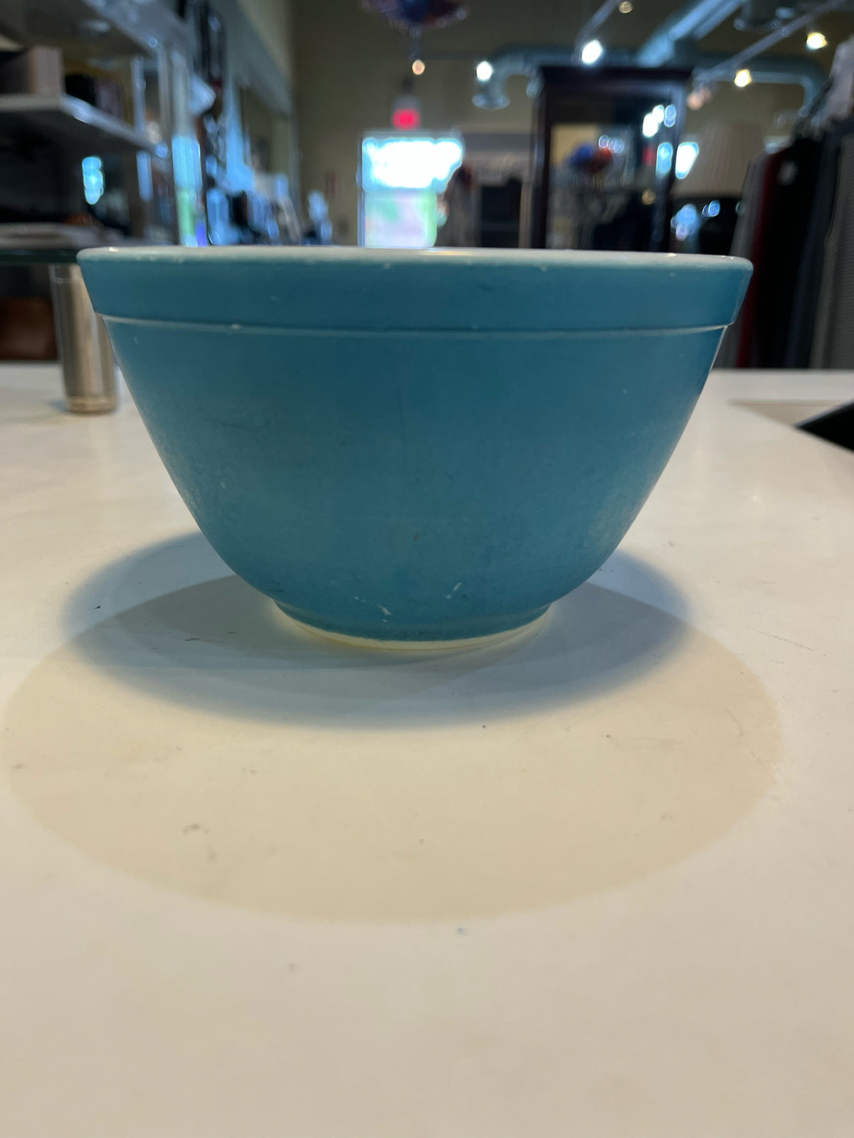 PYREX vintage blue mixing bowl 5.5”