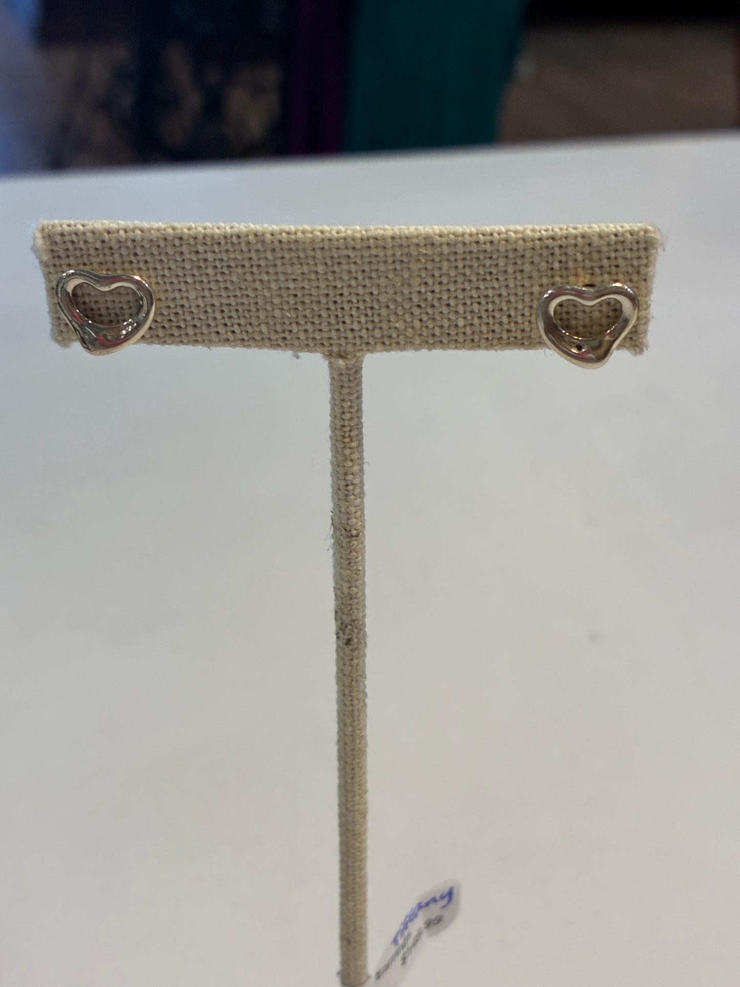 Tiffany & Co. Sterling Silver Elsa Peretti Open Heart Earrings