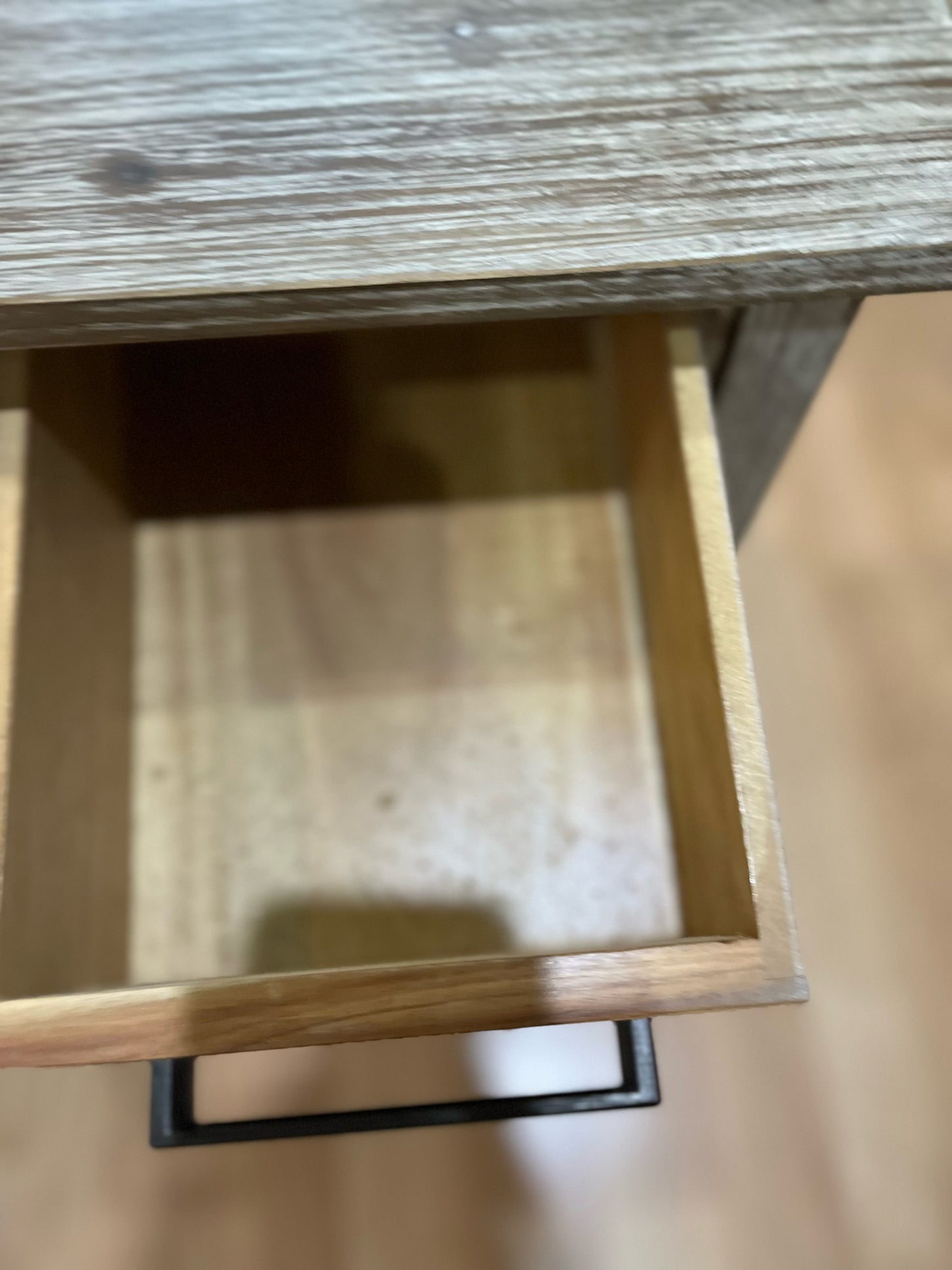 Gray Two Shelf End Table