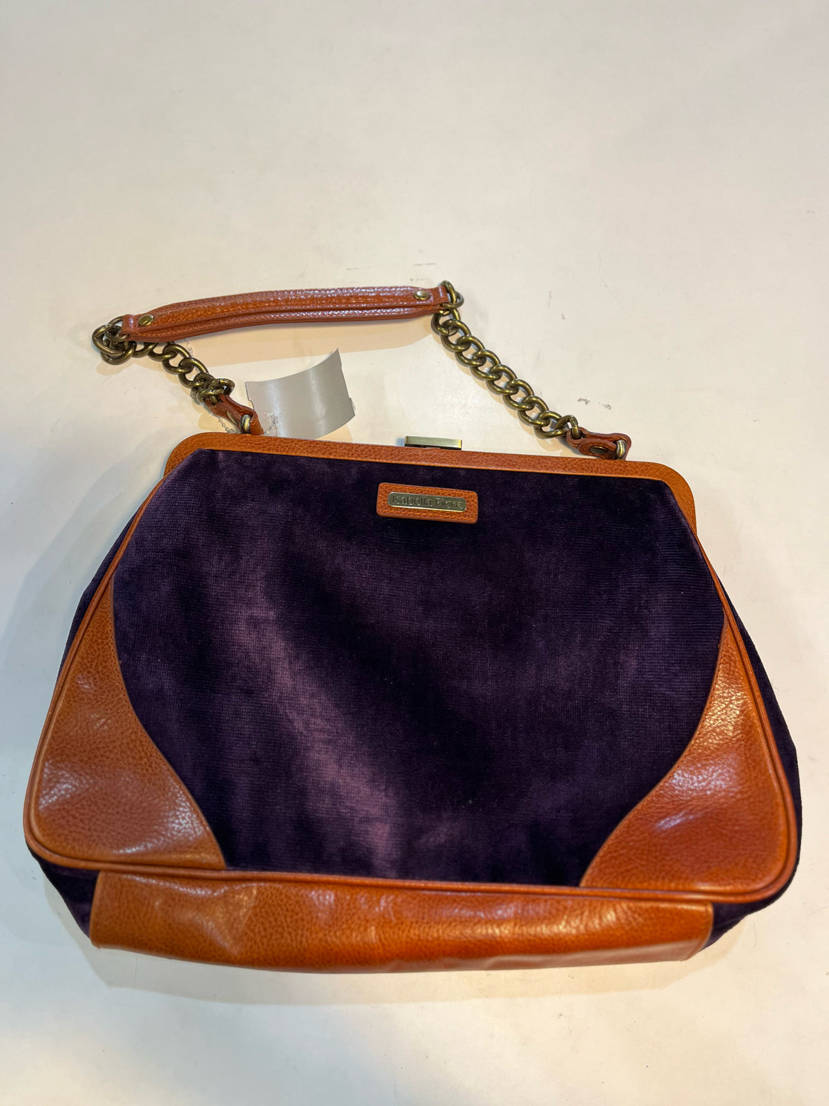 Isabell Fiore Purple Velvet Handbag