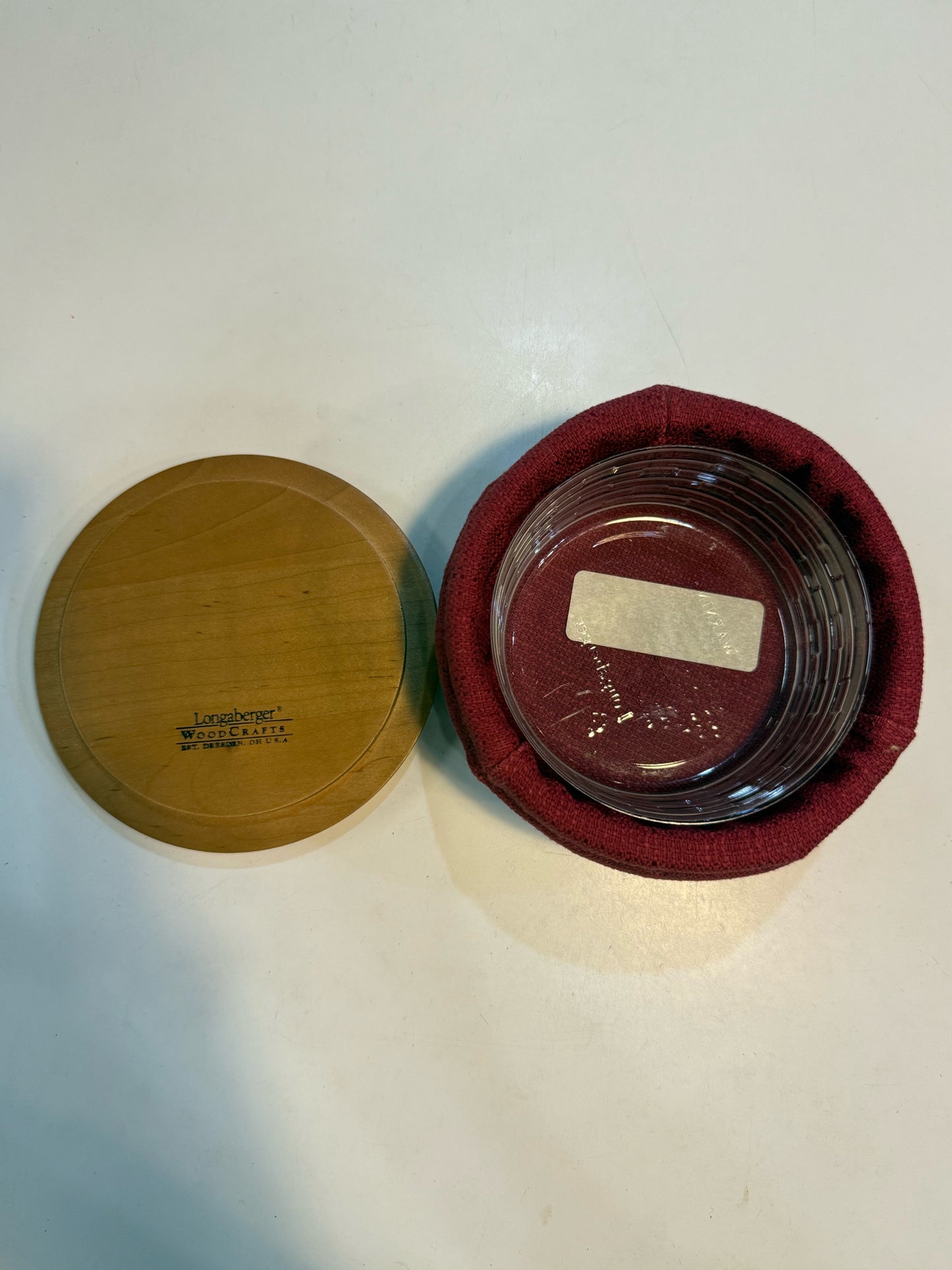Longaberger Red Rooster Round Basket