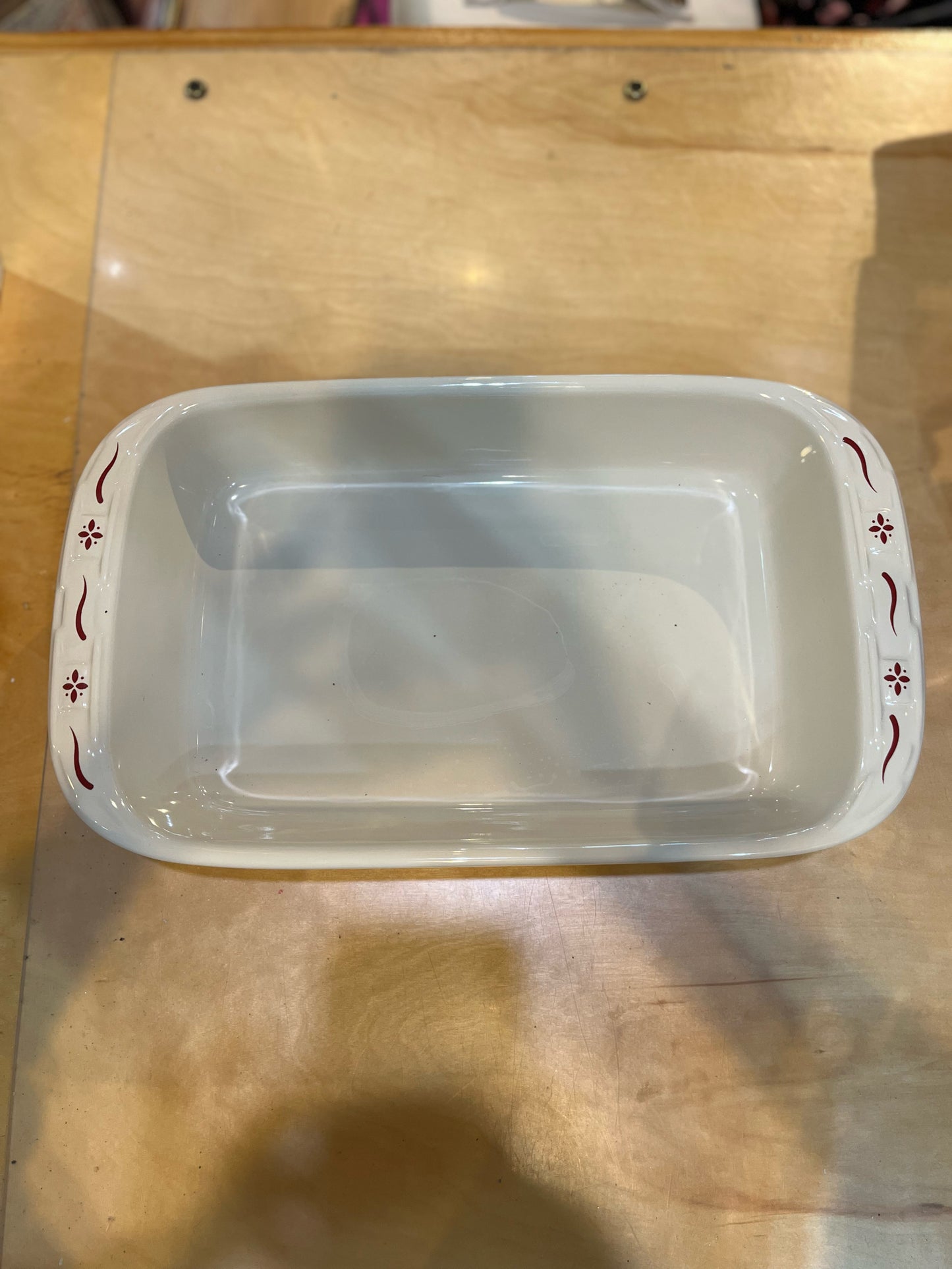 Longaberger Pottery Woven Traditions Heritage casserole dish