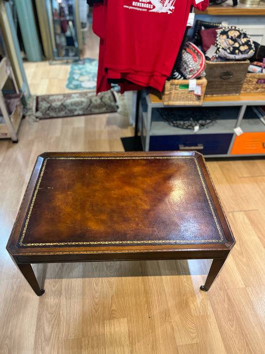 Weiman Heirloom Leather Top Coffee Table
