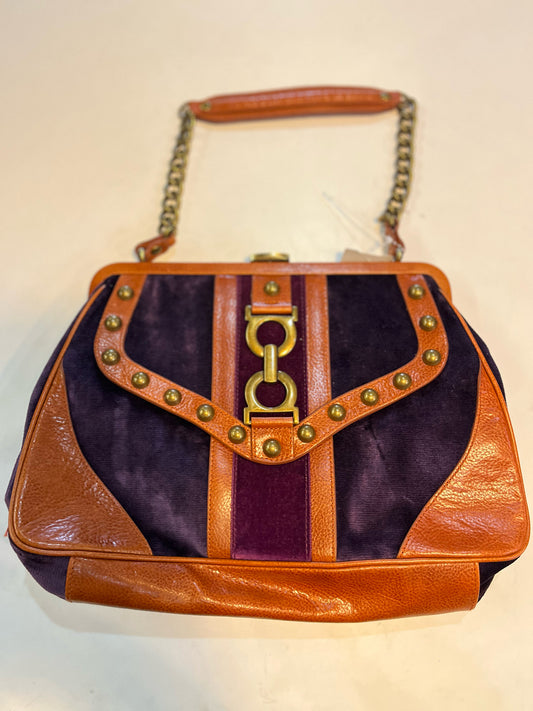 Isabell Fiore Purple Velvet Handbag