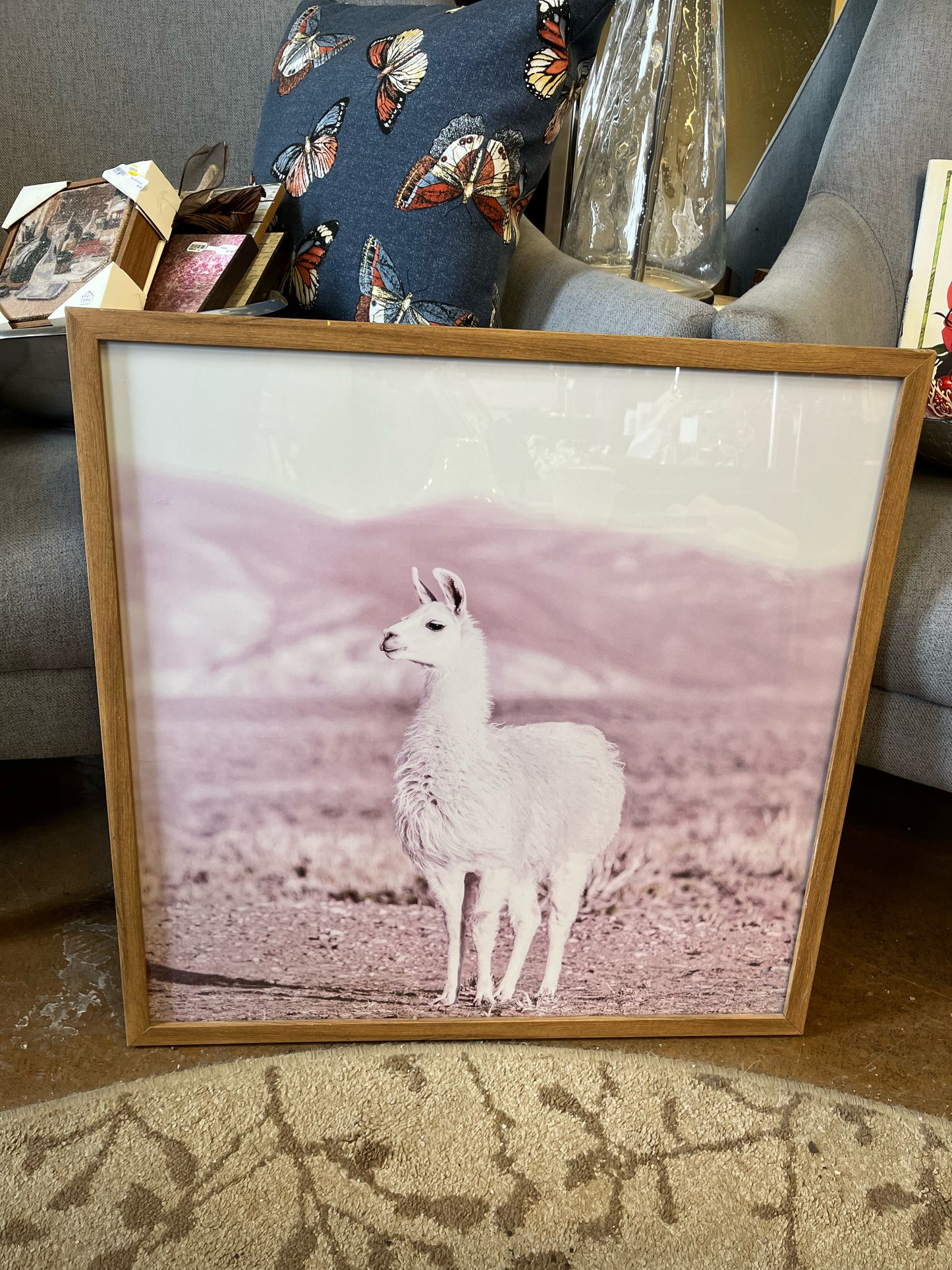 Framed Llama Art