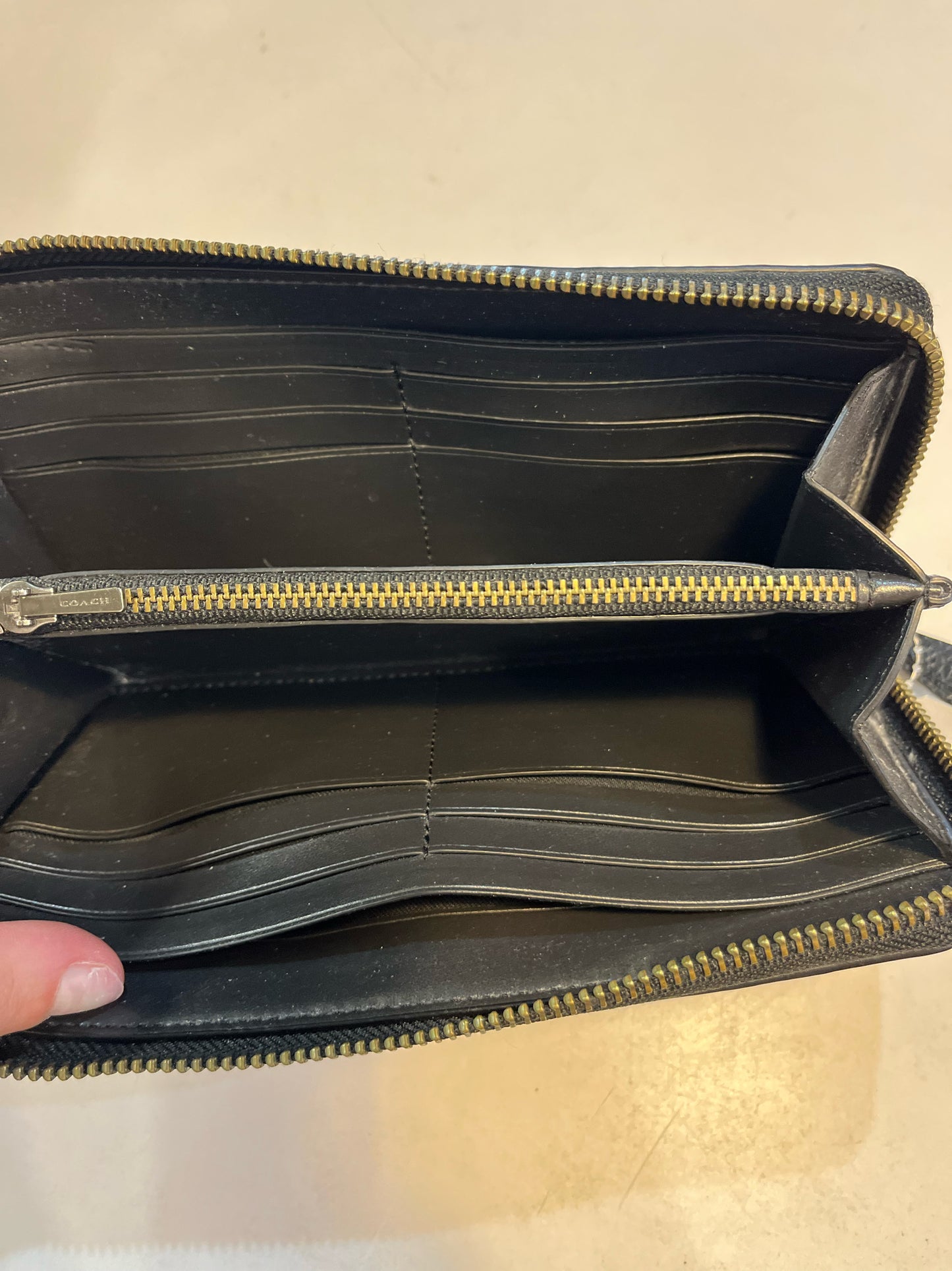 Coach Rose Floral Zip Around Wallet
