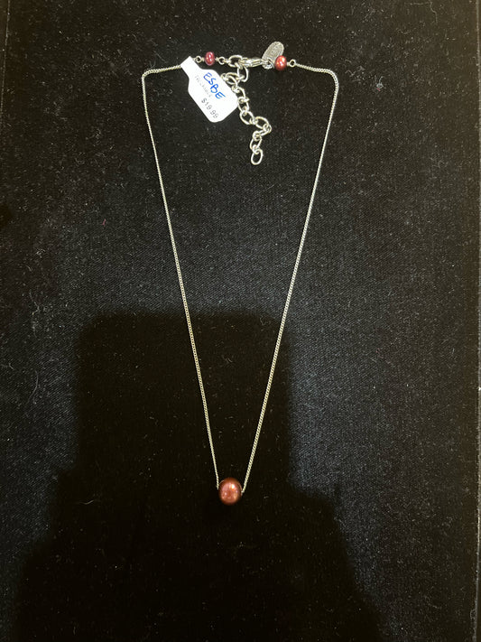 ESBE "Diana" Burgundy Pearl Necklace
