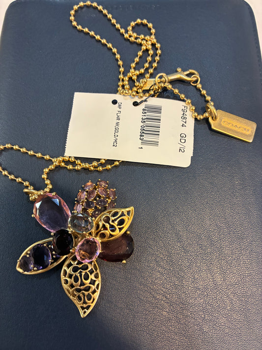 Coach Daph Fleur Necklace GD/12 NWT
