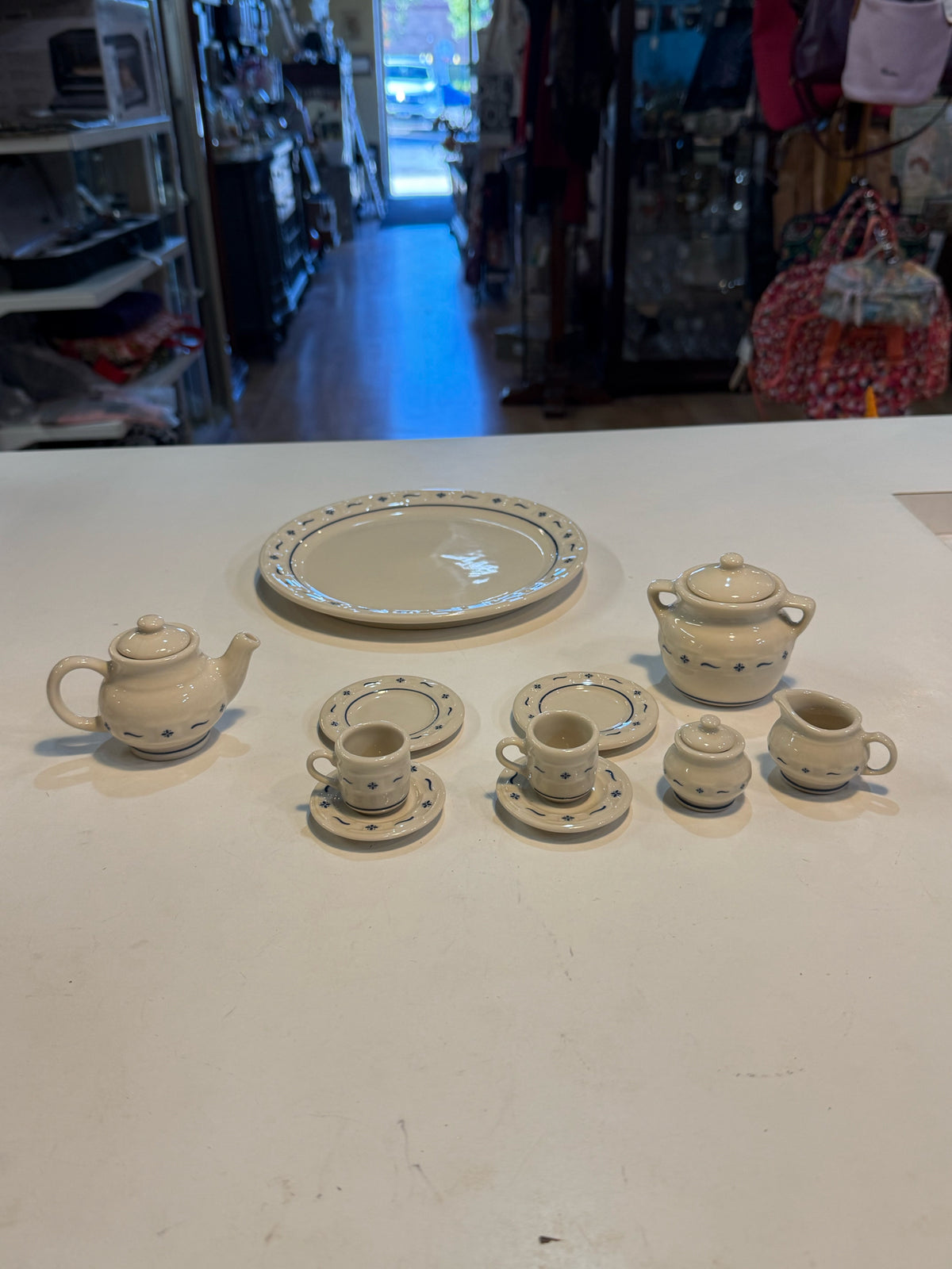 2006 Longaberger Collector's Club Miniature Tea Set  NIB