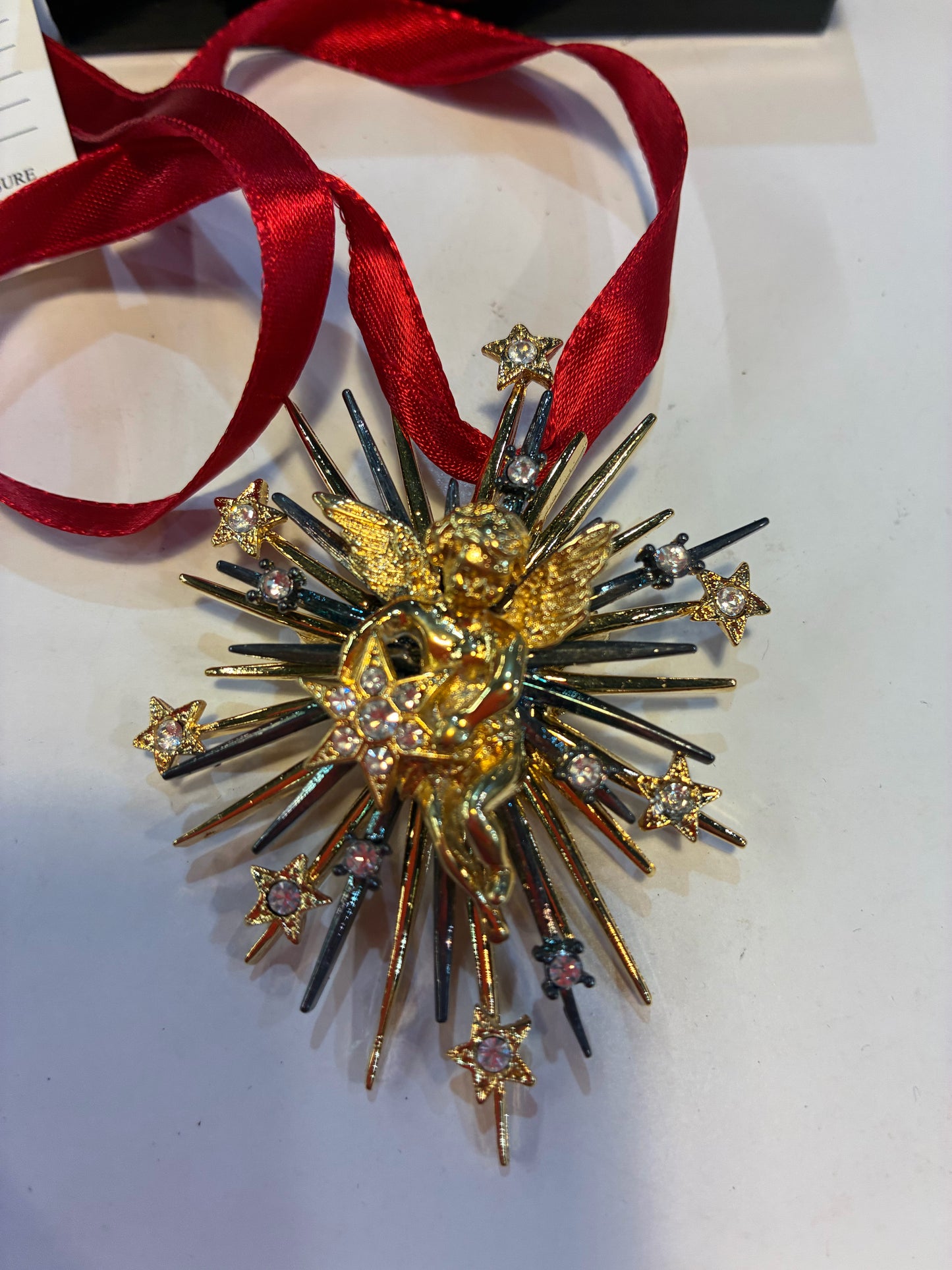 Vintage RJ Graziano Angel Star Brooch