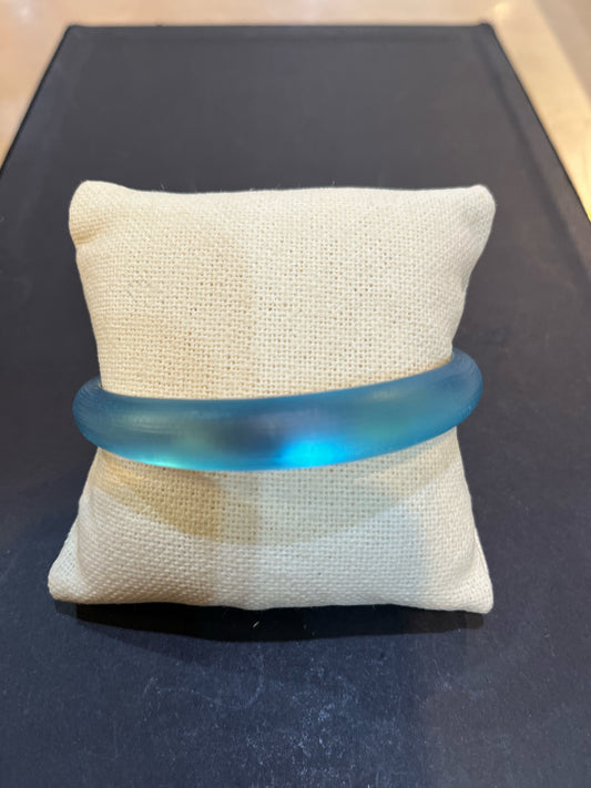 Alexis Bittar Tapered Blue Lucite Bangle Bracelet