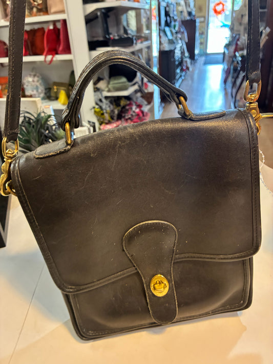 Vintage Coach Leather Station Messenger Crossbody
