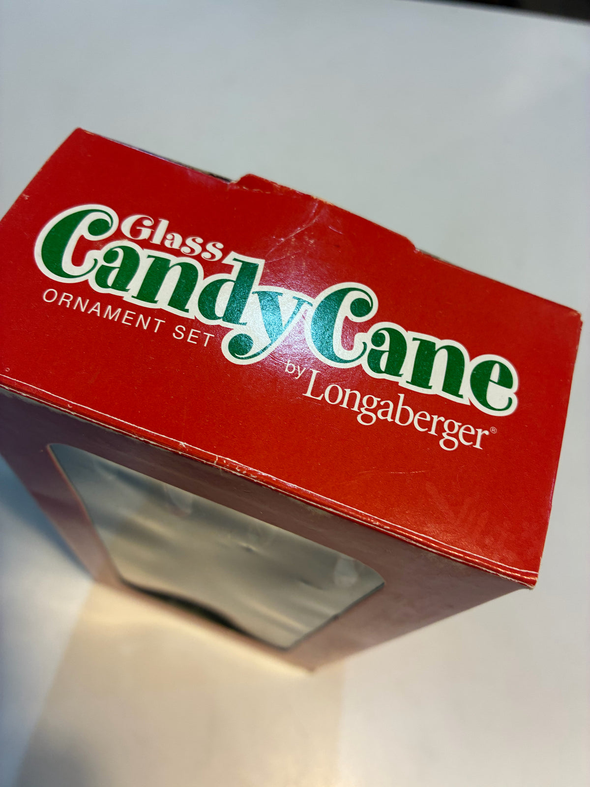Longaberger "Glass Candy Cane" Ornament Set