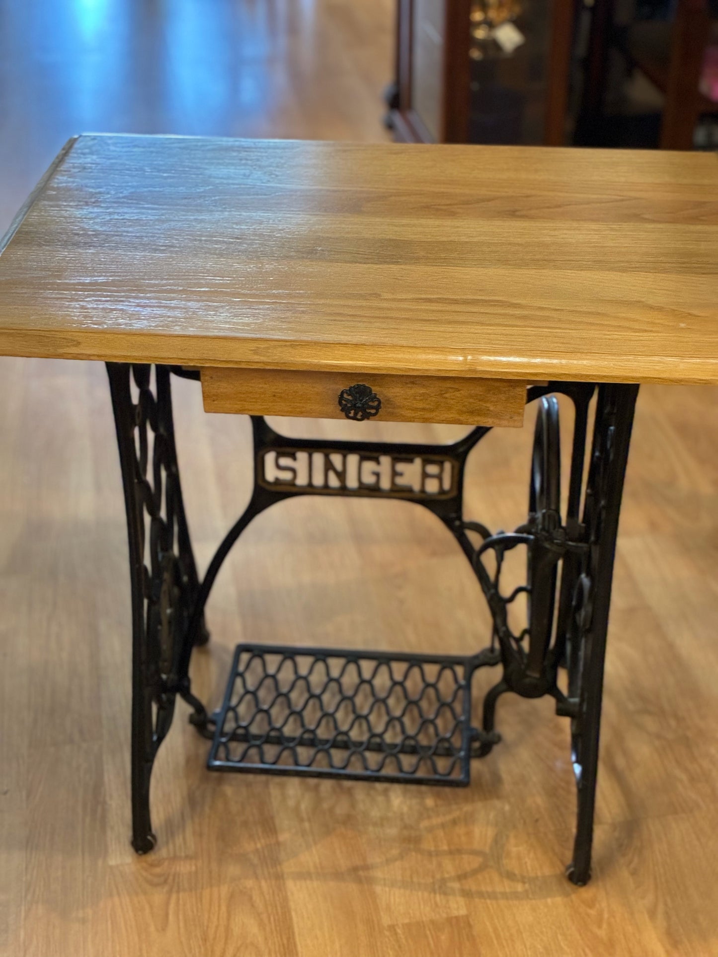 Vintage Singer Sewing Machine Base Table
