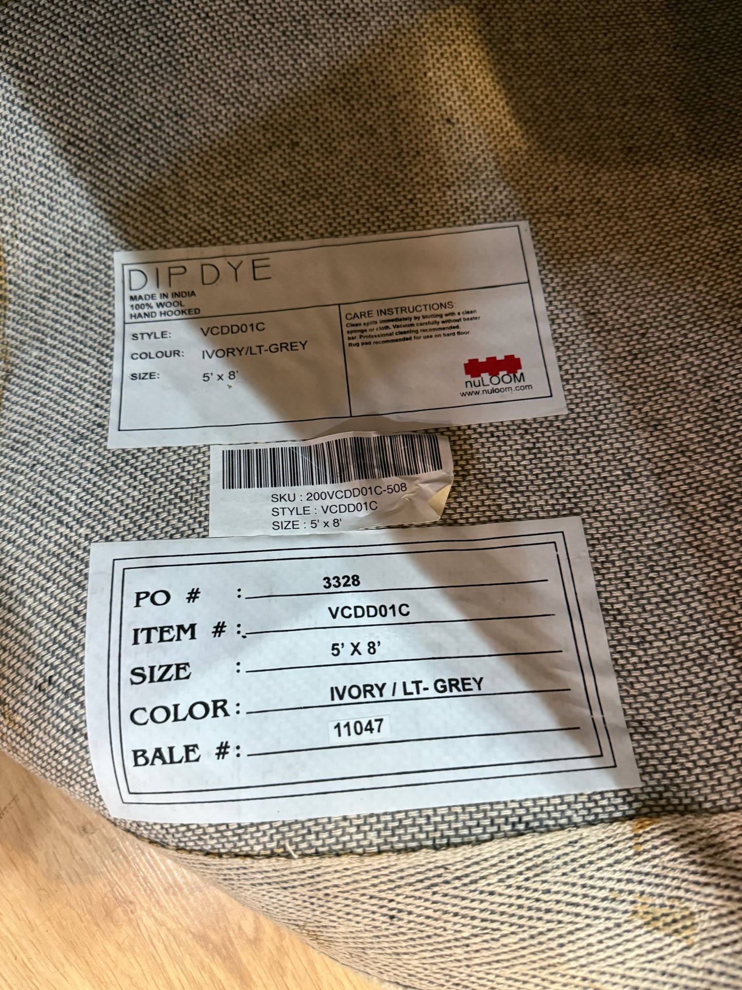 Dip Dye 5x8 Wool Rug