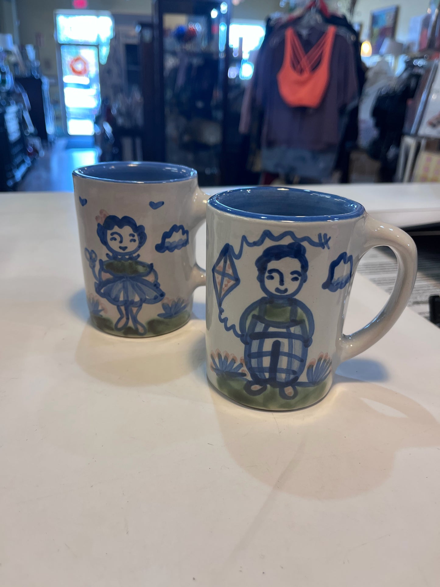 MA Hadley small boy & girl mug set