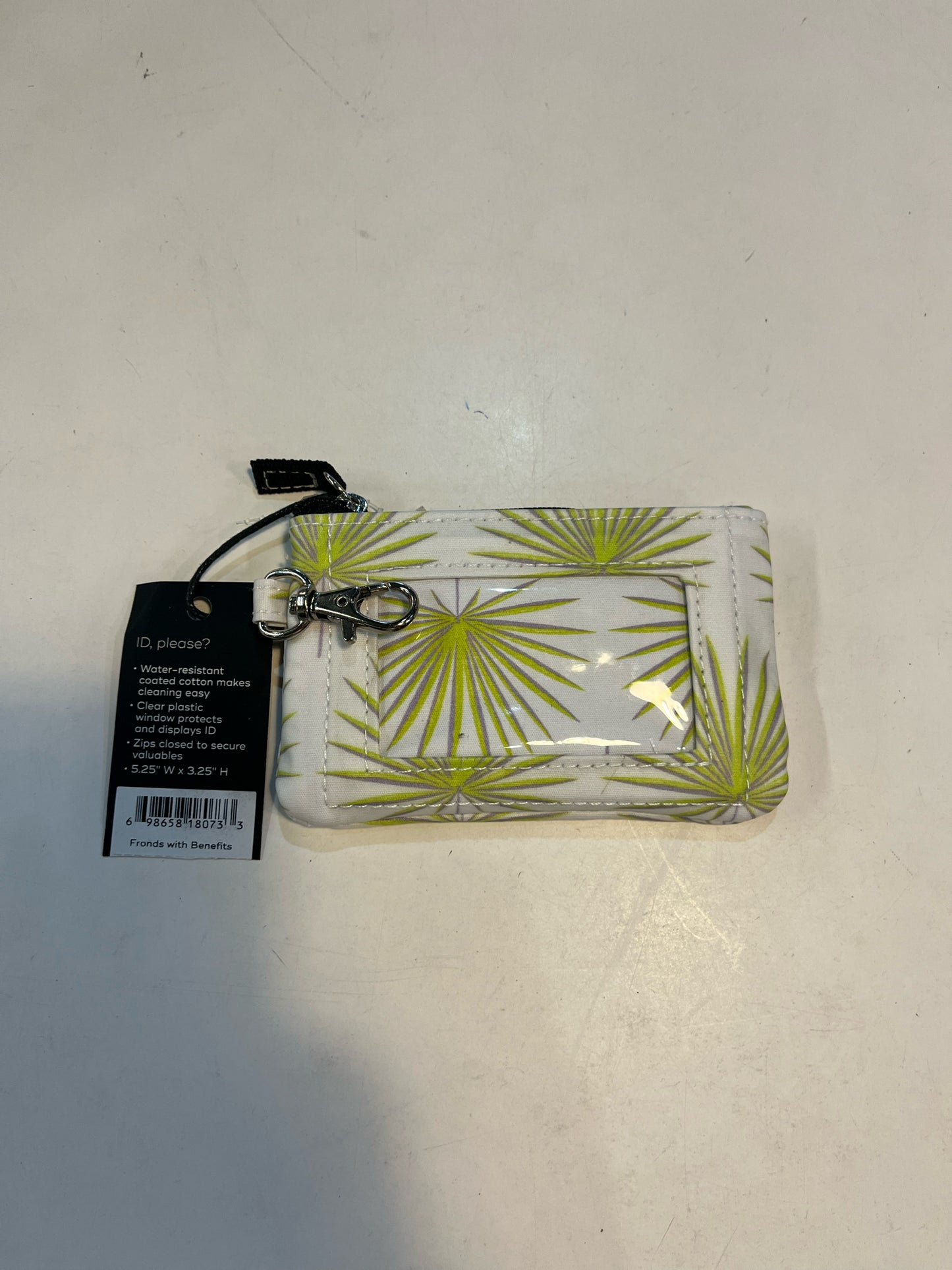 NWT Scout ID-Kase Green Palms Pattern Card Holder