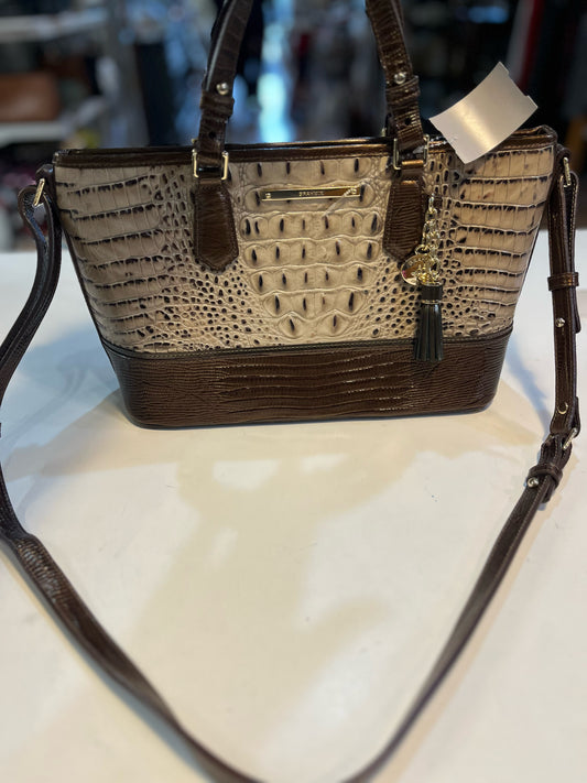 Brahmin Cream "Mini Asher" Handbag