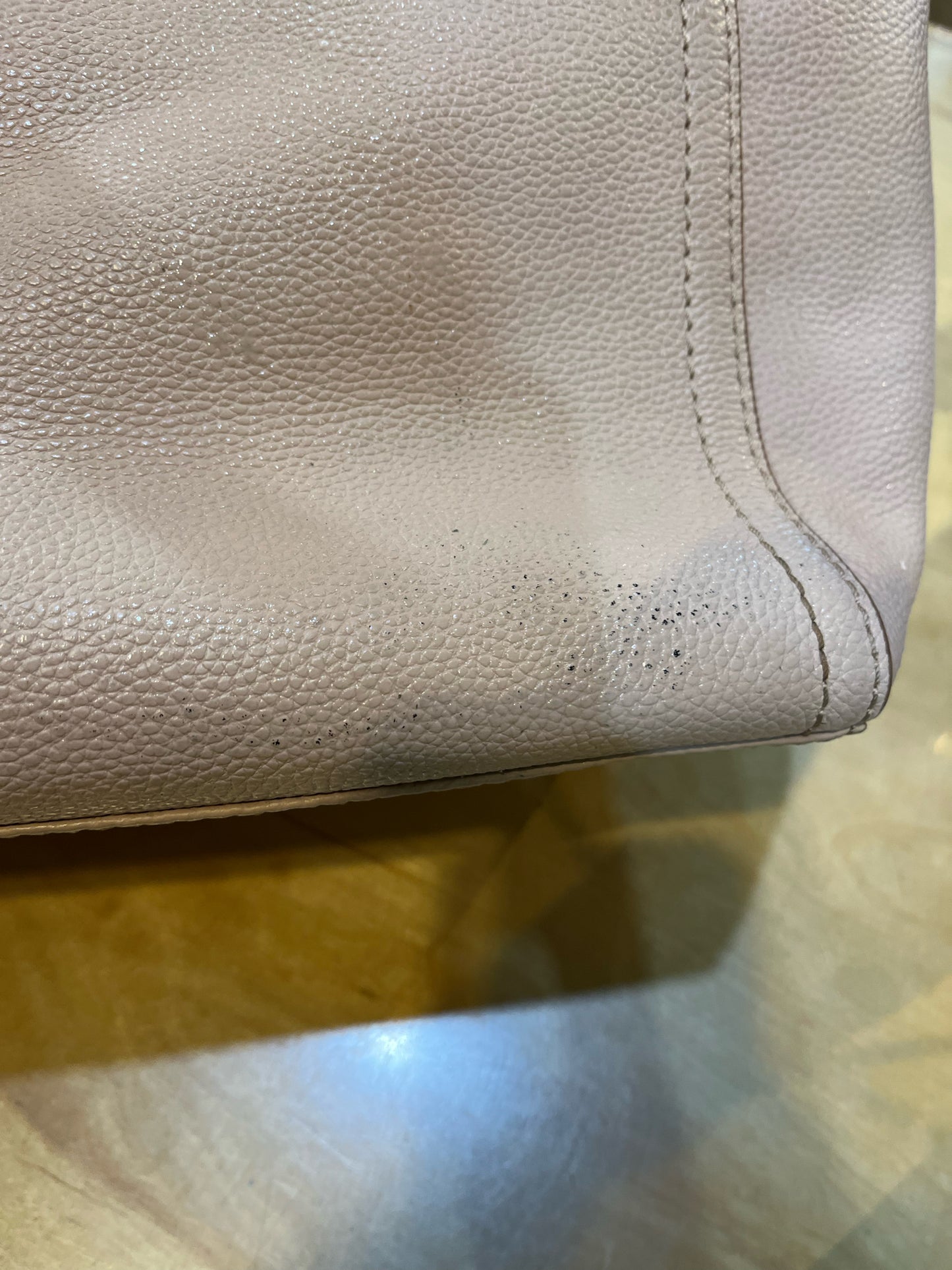 Kate Spade Pink Pebble Leather “Orchard Street Maya” Handbag