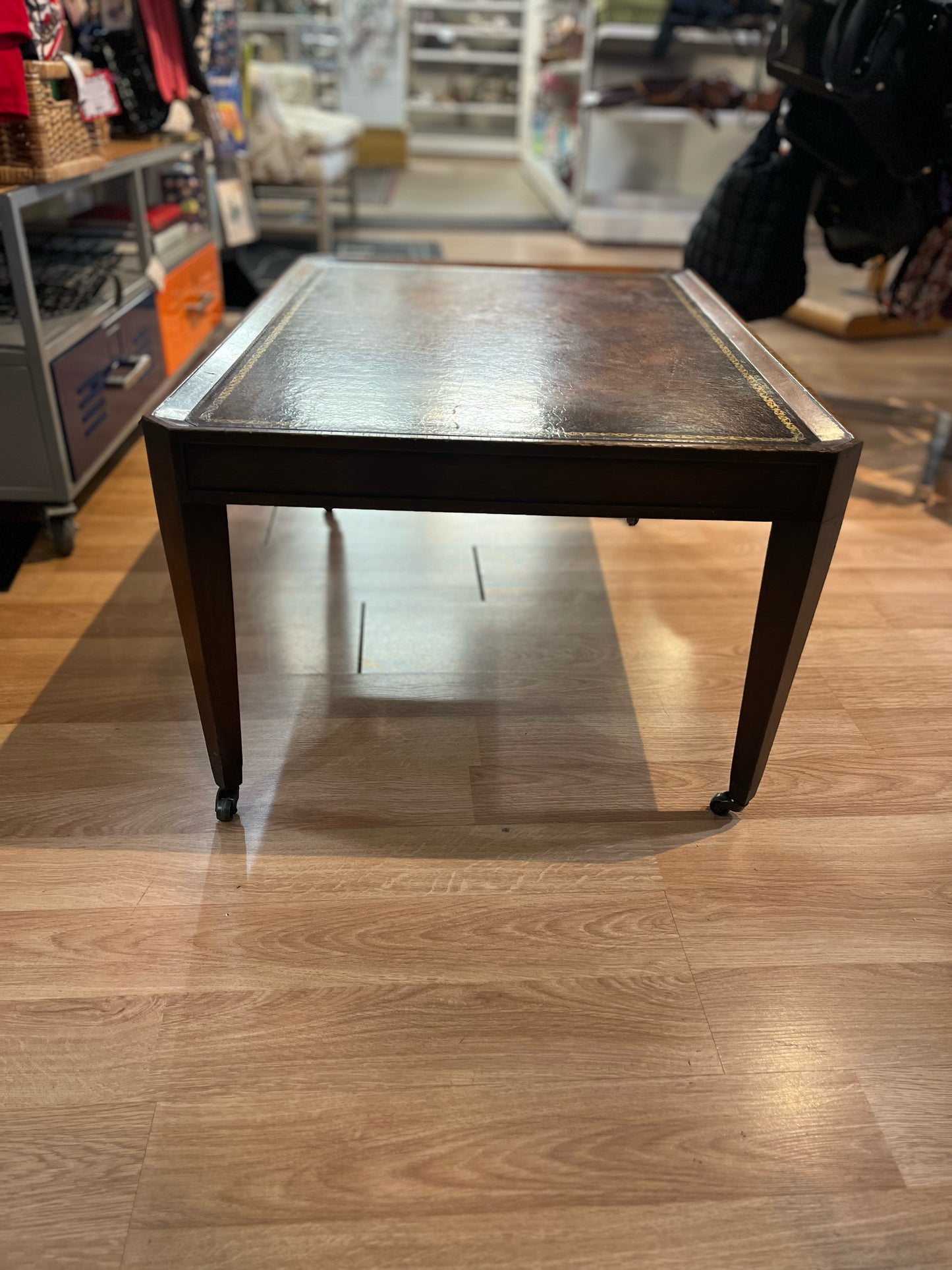 Weiman Heirloom Leather Top Coffee Table