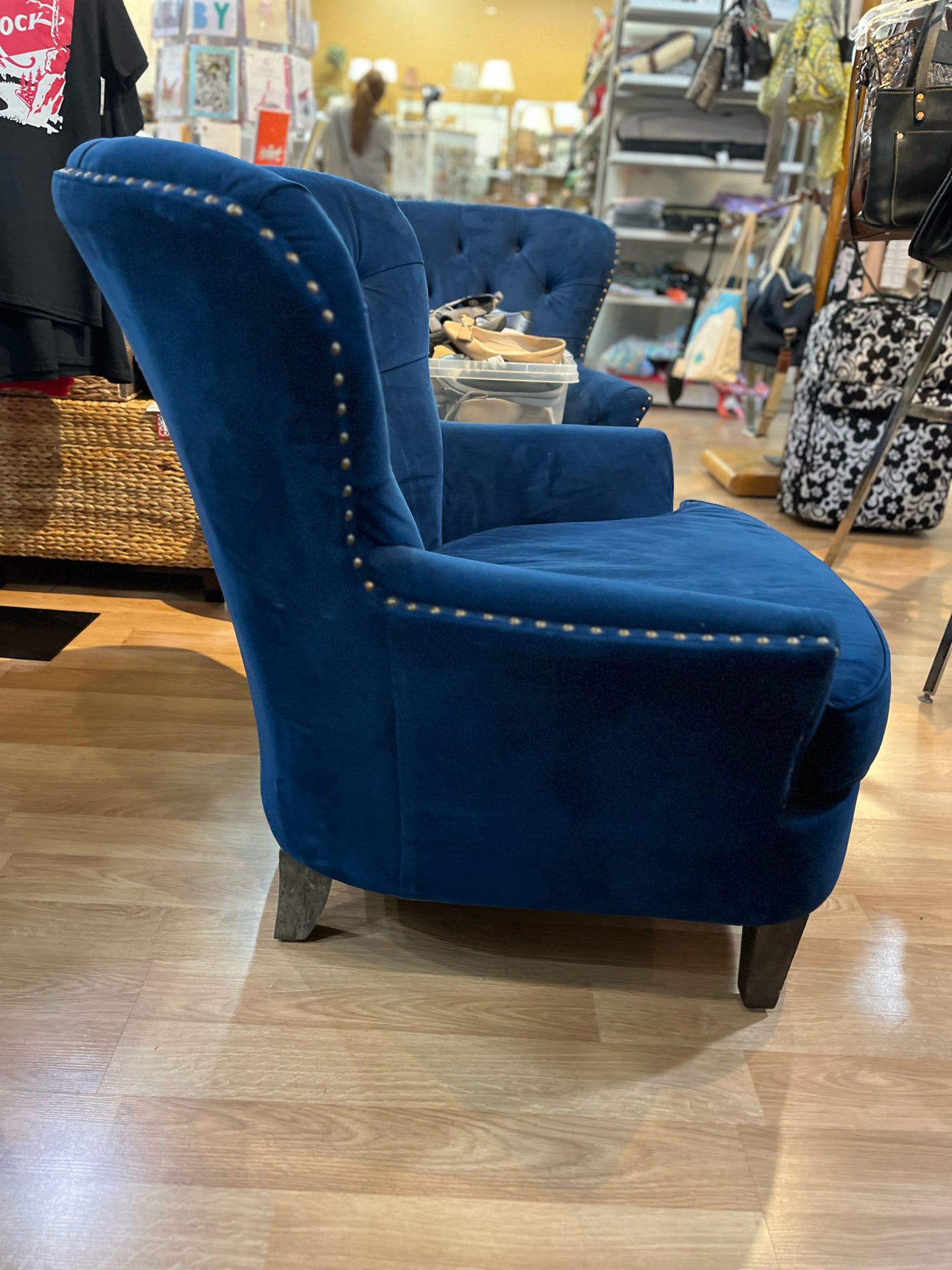 Pottery Barn Navy Accent Chair