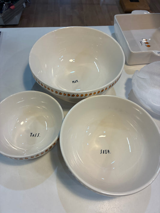 Rae Dunn Pumpkin Nesting Mixing Bowls