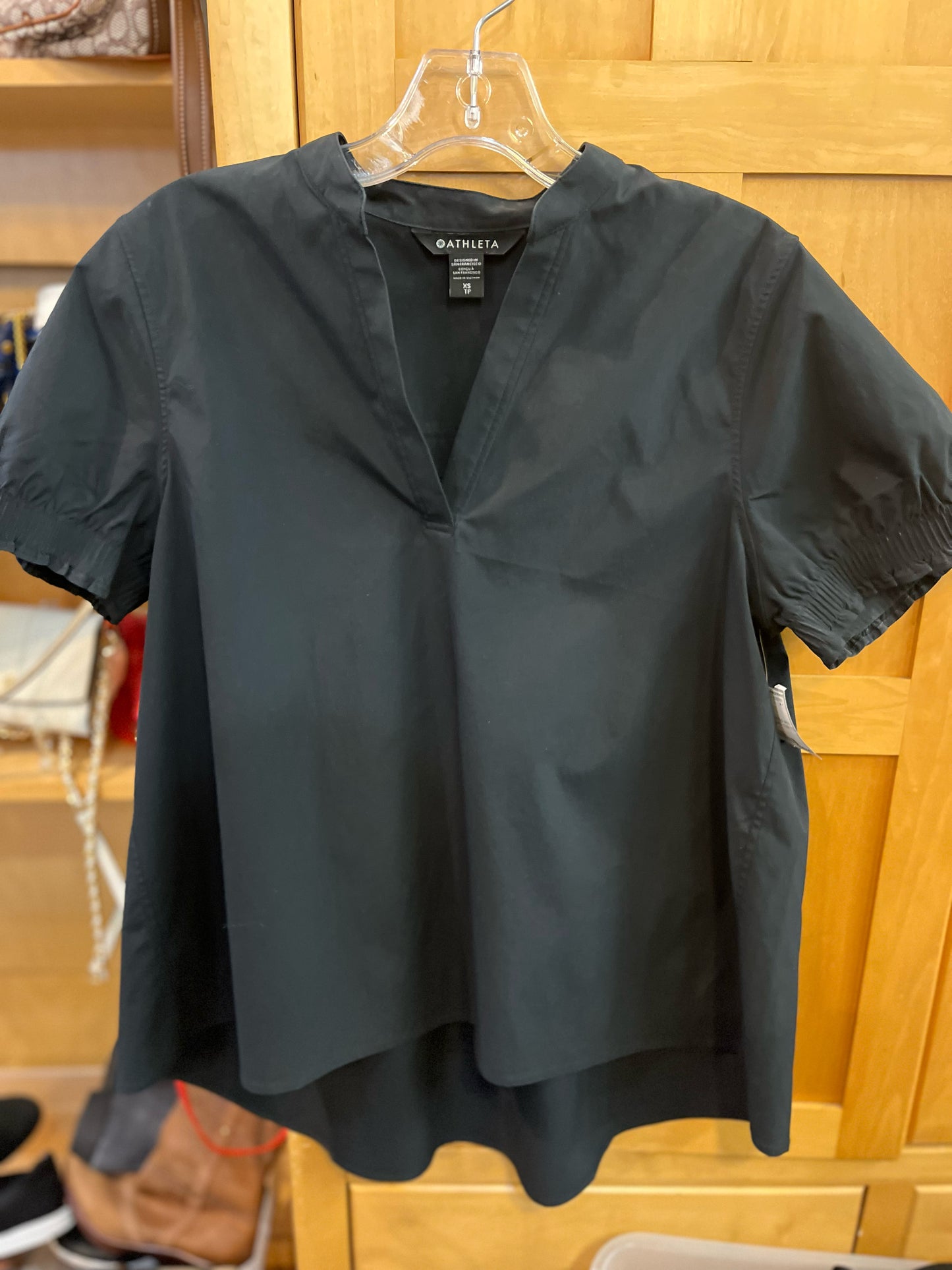 Athleta Black Ruffle Top