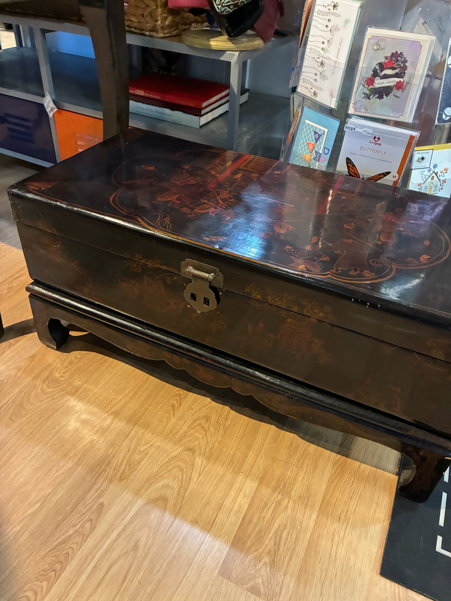 Asian Style Chinoiserie Lacquer Chest