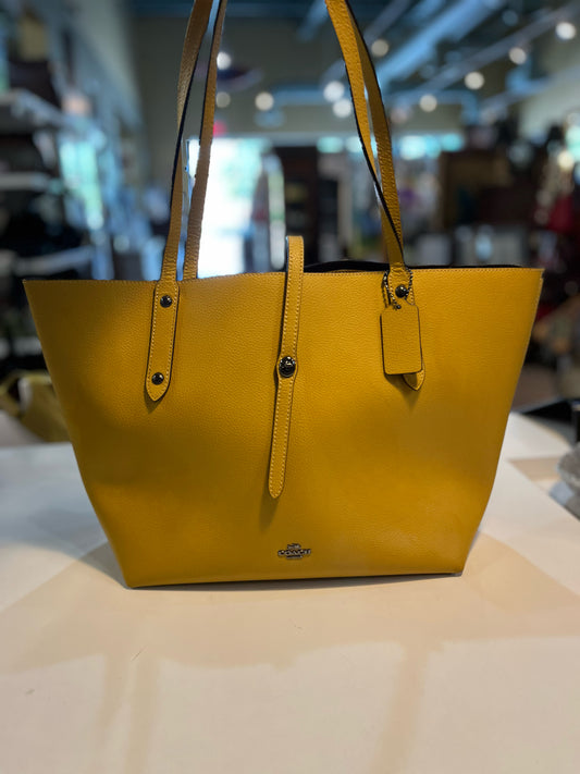 Coach Mustard "Market Tote" Handbag