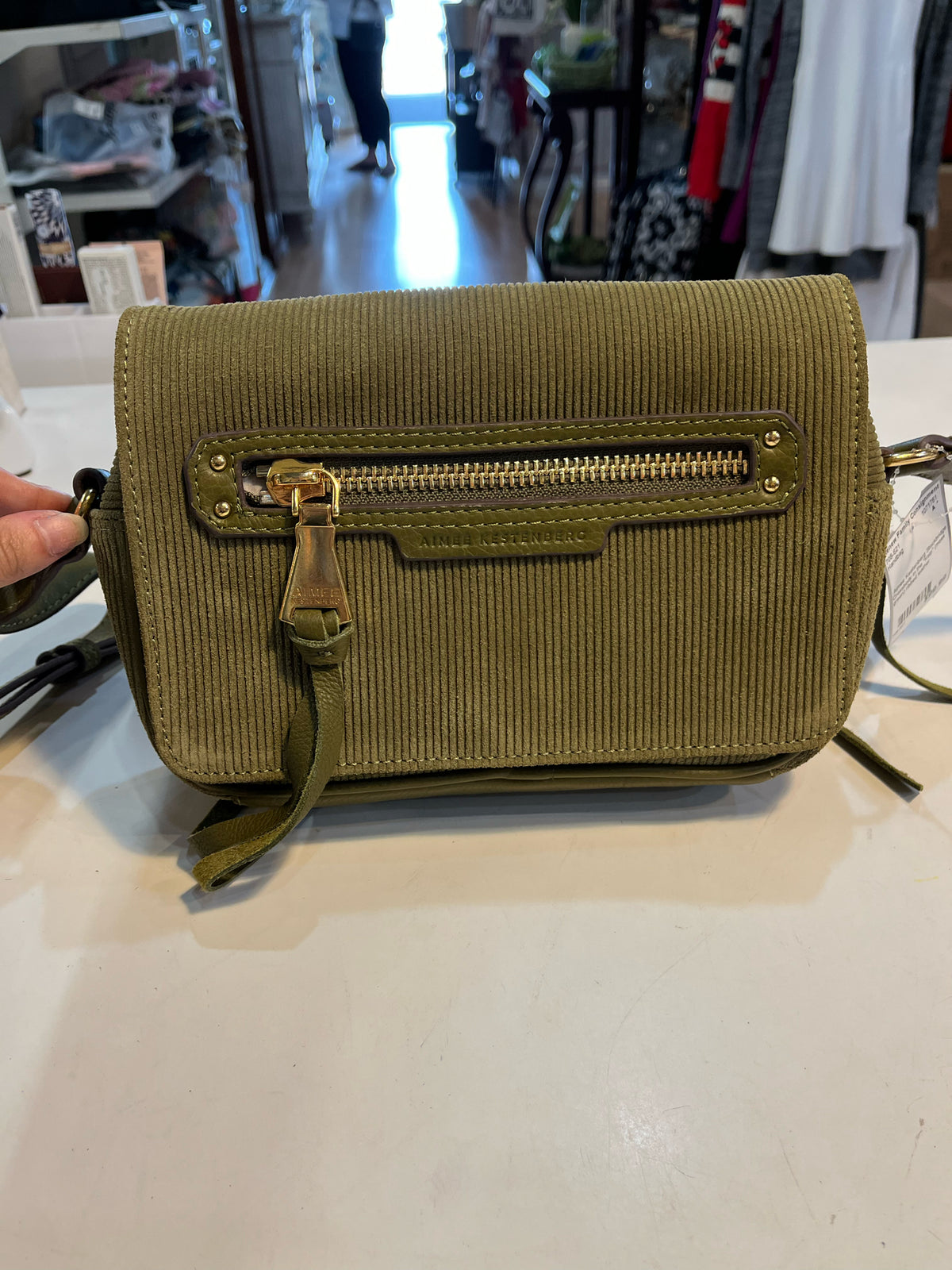 Aimee Kestenberg Olive Green "Stockbridge" Crossbody