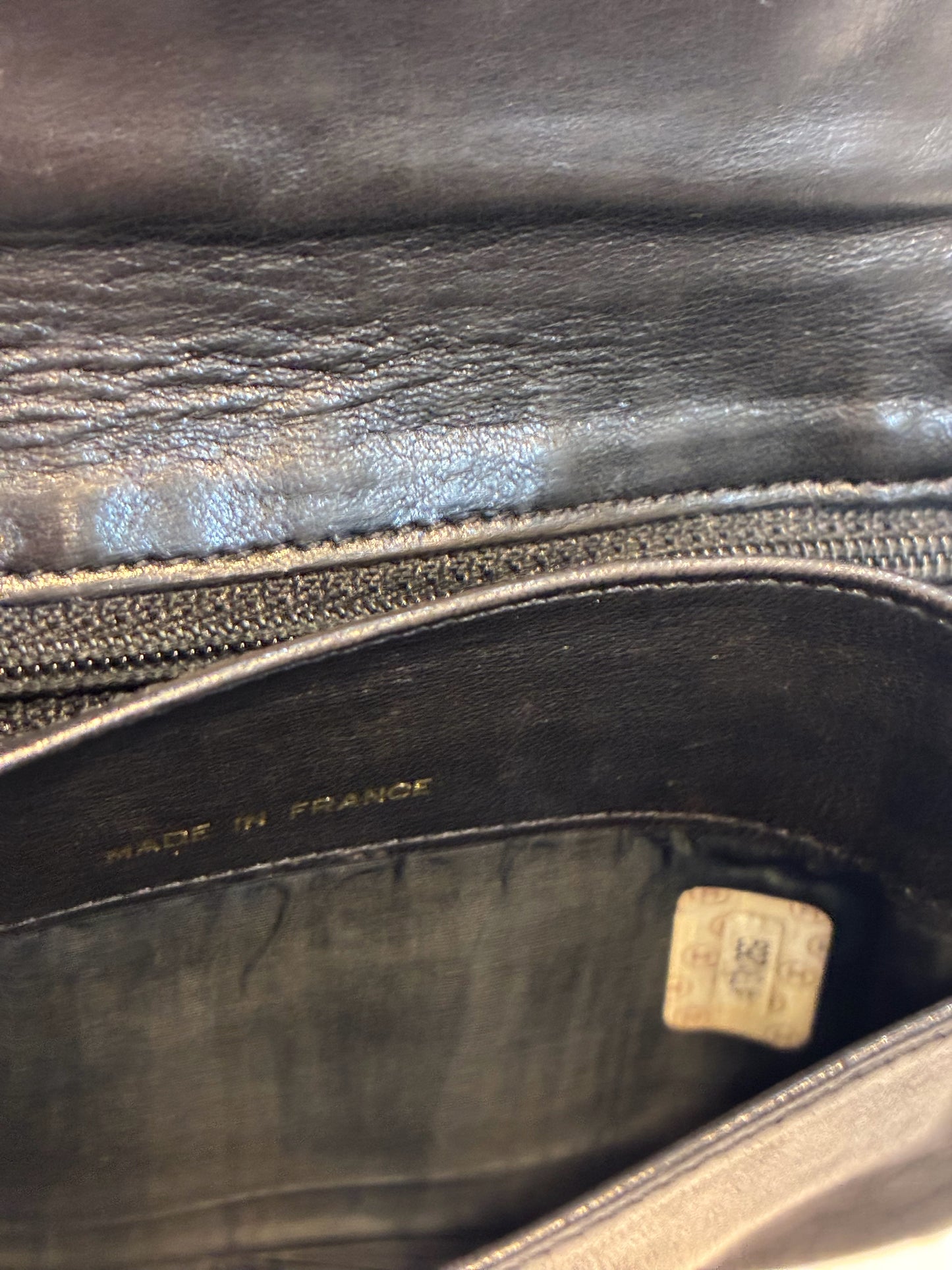Vintage Chanel Black Lambskin Leather Wallet