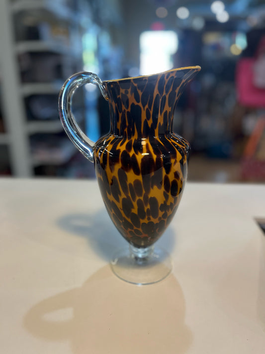 Tortoise Pattern Glass Pitcher