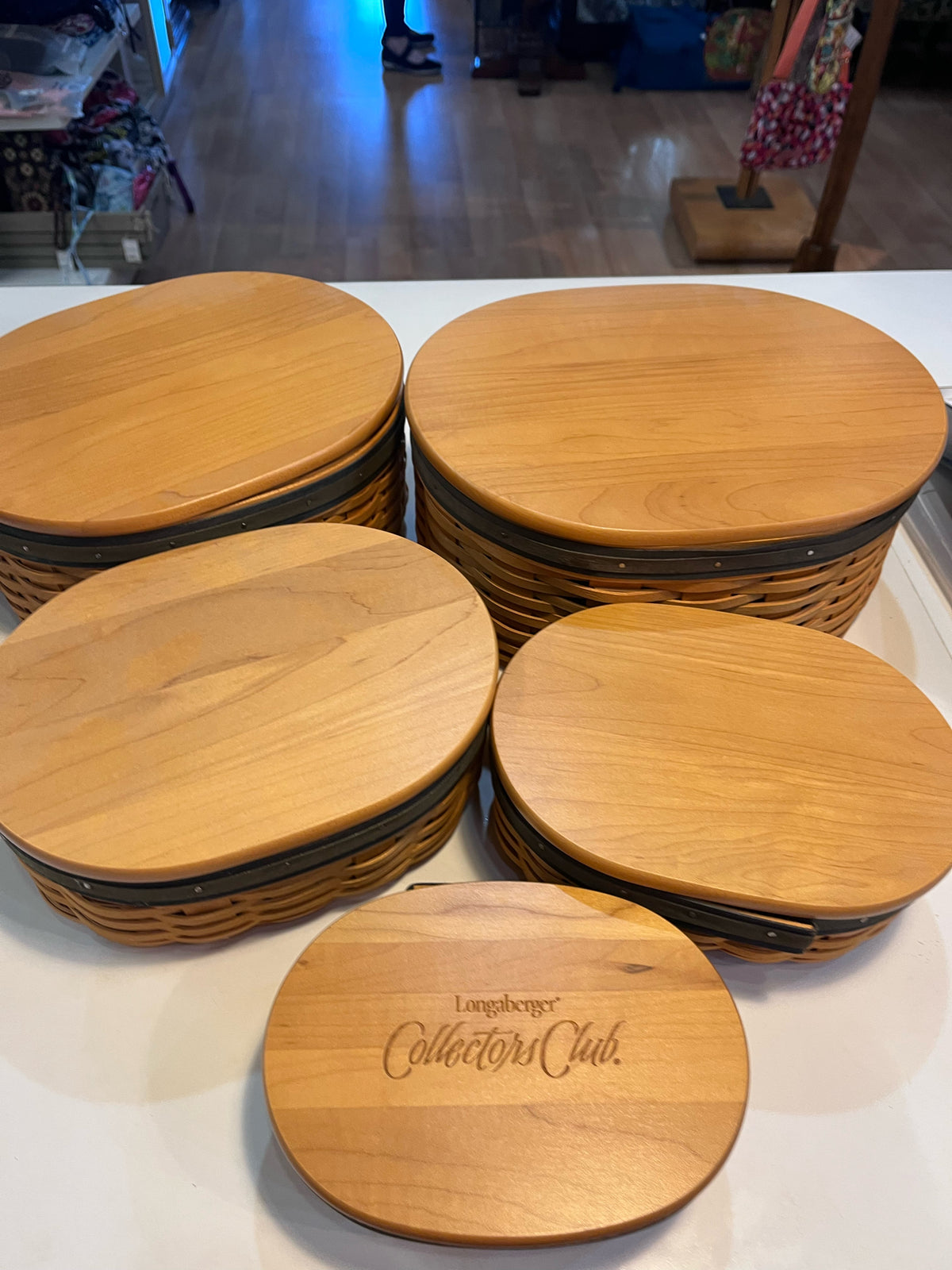 Longaberger Collector's Club Shaker Stackable Harmony Oval Basket Set