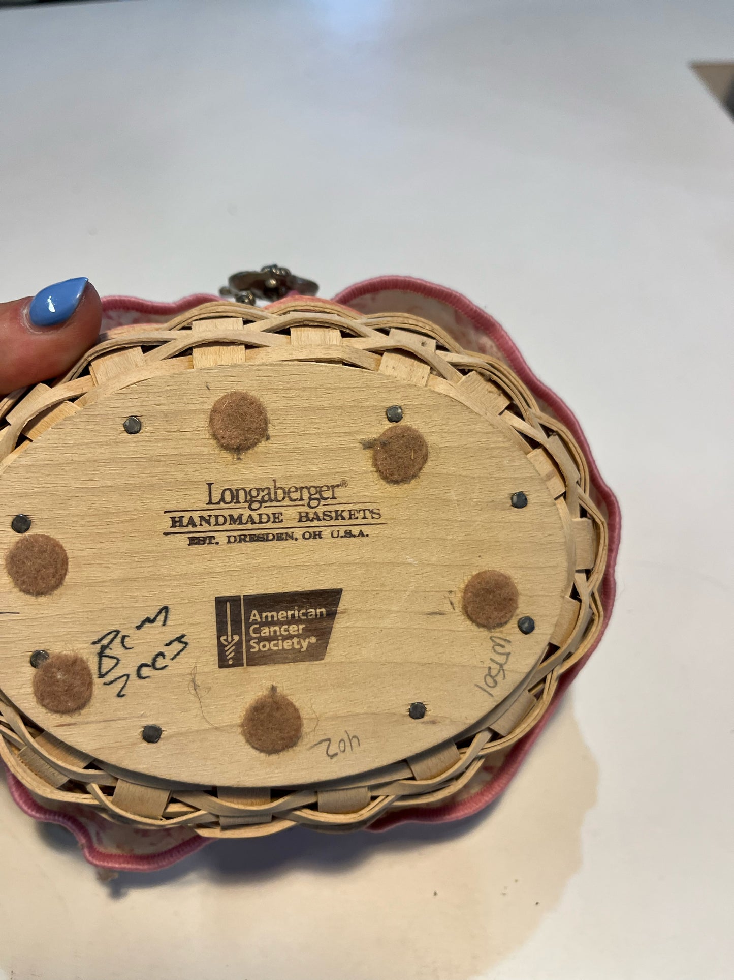 Longaberger "Horizon of Hope" Oval Basket