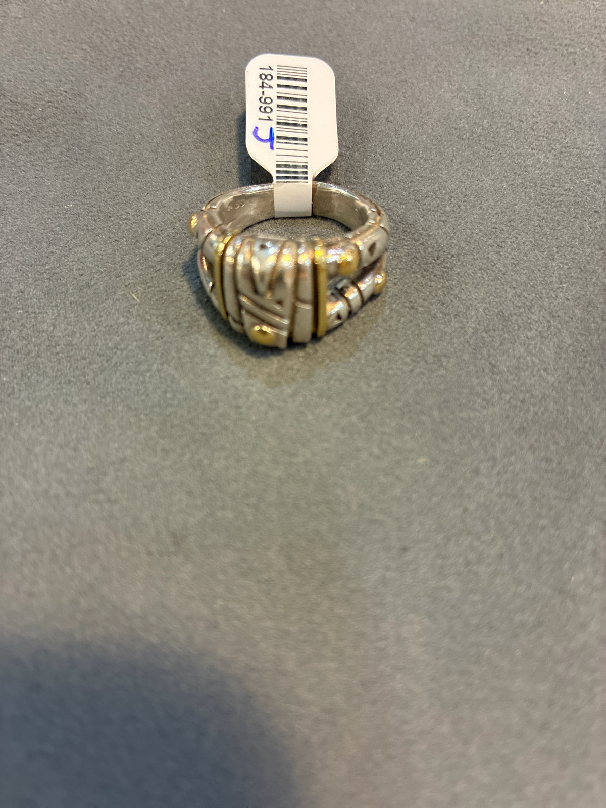John Atencio Sterling Silver & 14k Accents Ring