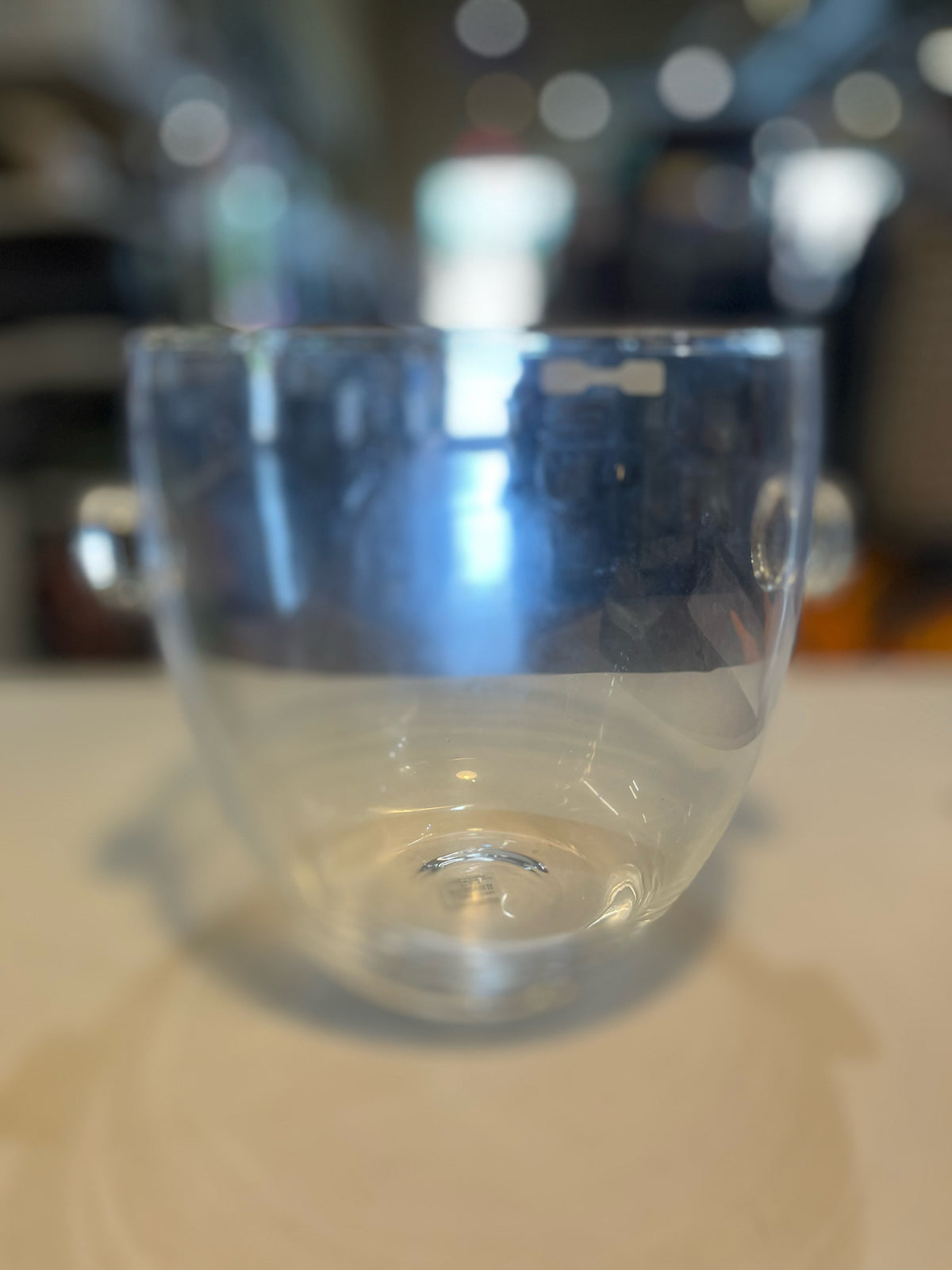 Crate & Barrel Glass Ice Bucket