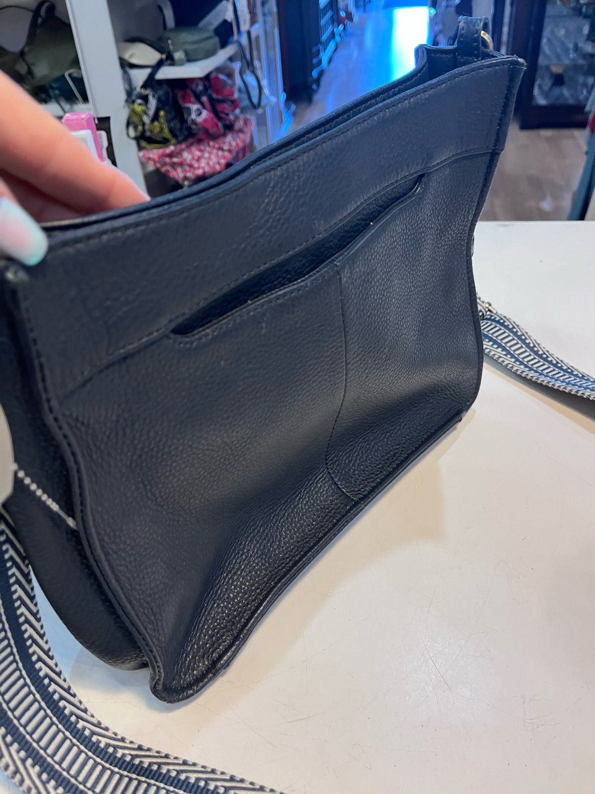 HOBO Navy "Cass Leather" Handbag